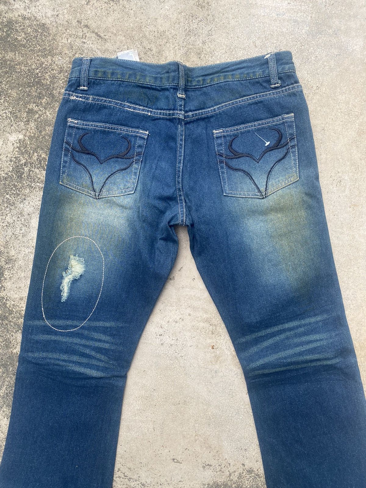 If Six Was Nine × Japanese Brand Flare Jeans Dal Fellow Distressed Patch work Size US 31 - 19 Thumbnail
