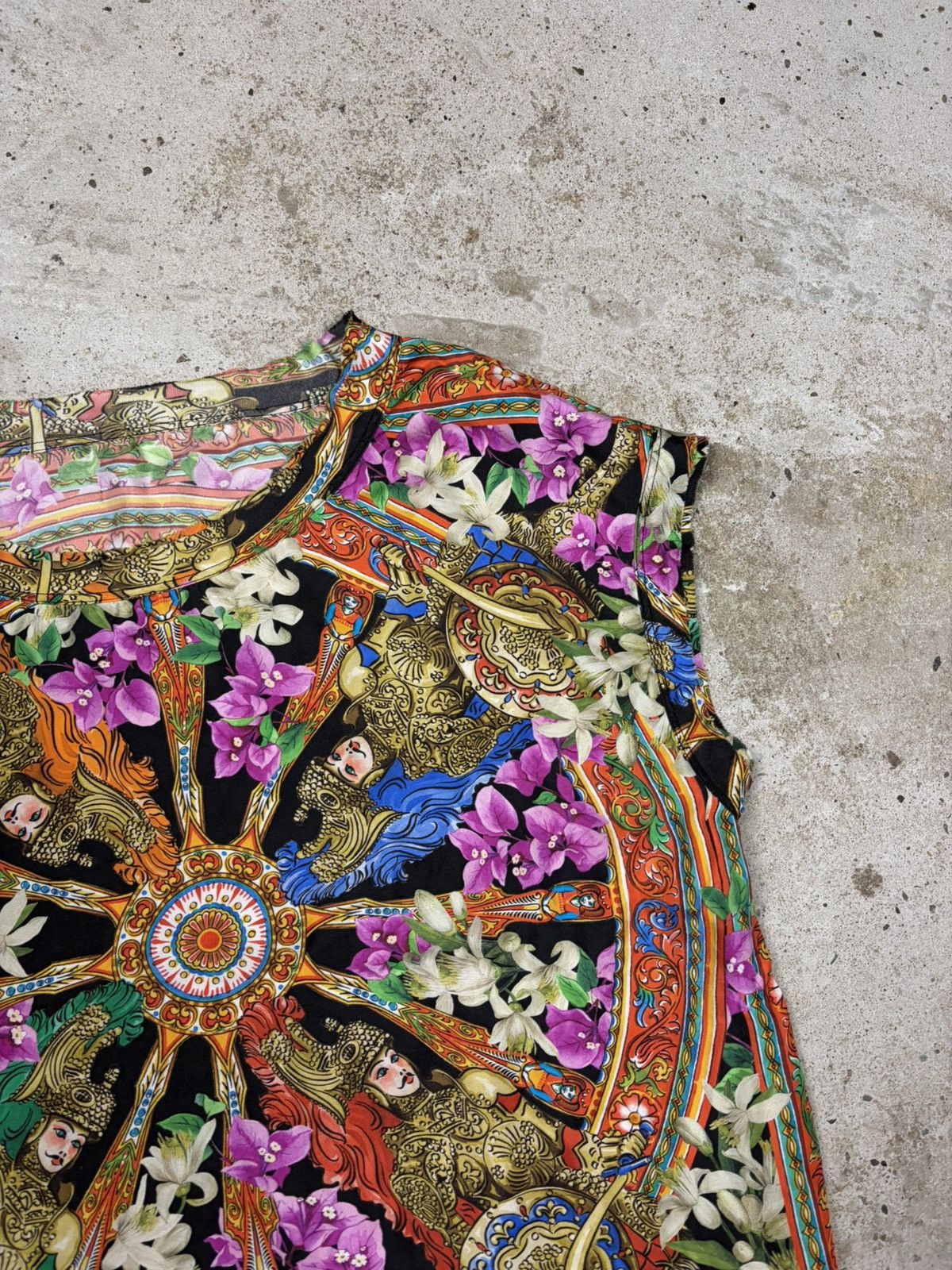 Dolce & Gabbana Dolce & Gabbana Silk Sleeveless Tank Top Multicolor Print Size M / US 6-8 / IT 42-44 - 6 Thumbnail