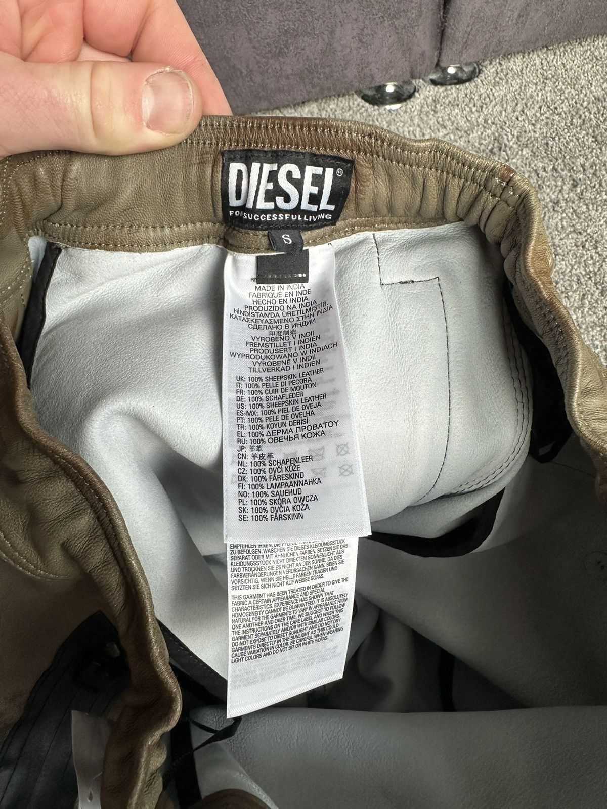 Diesel 🤑🤑🤑 Diesel leather camo sweatpants joggers small jeans pants Size US 30 / EU 46 - 14 Thumbnail