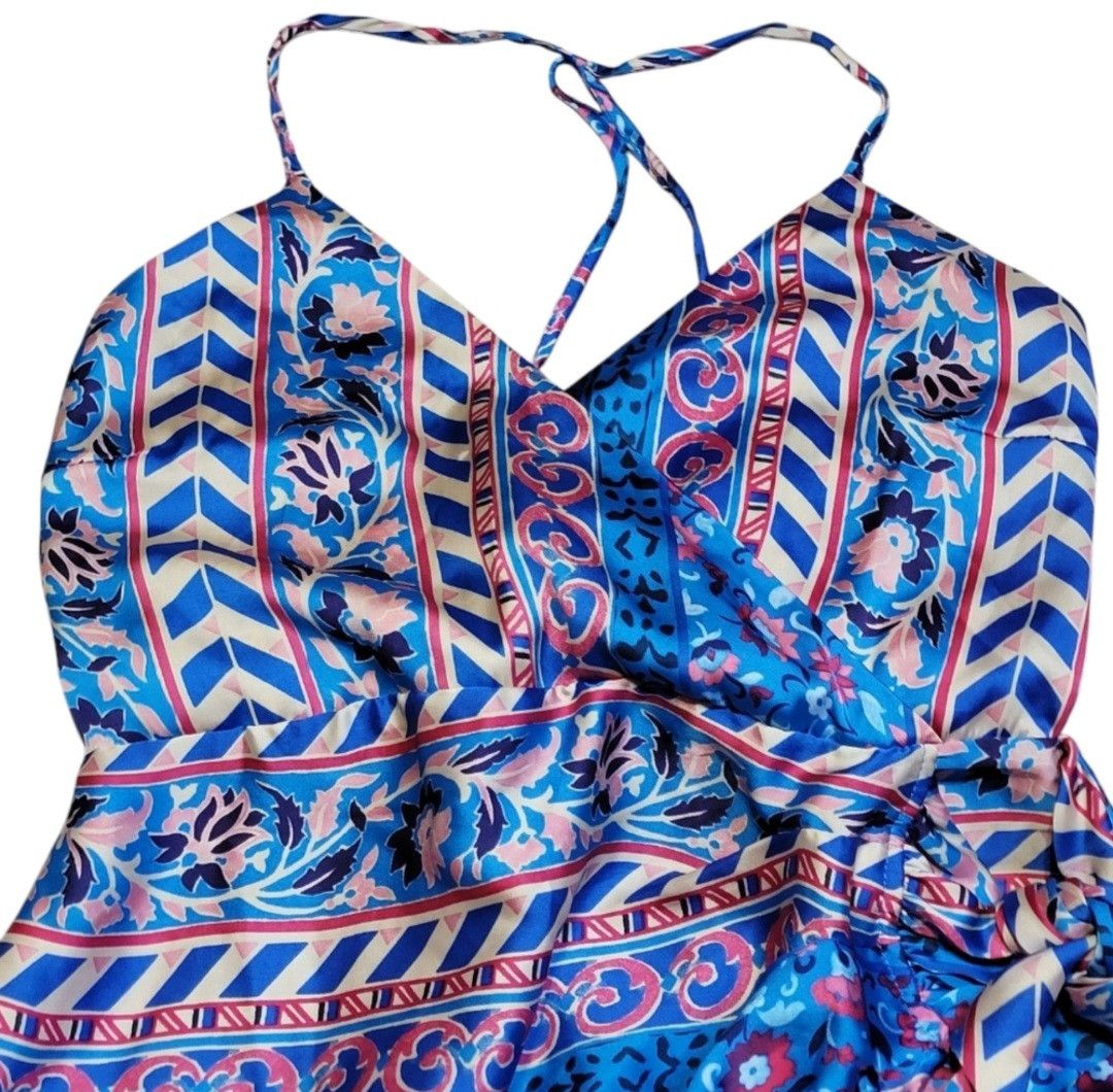 Zara ZARA Strappy Paisley Floral Print Scarf Mini Dress Size S / US 4 / IT 40 - 4 Thumbnail