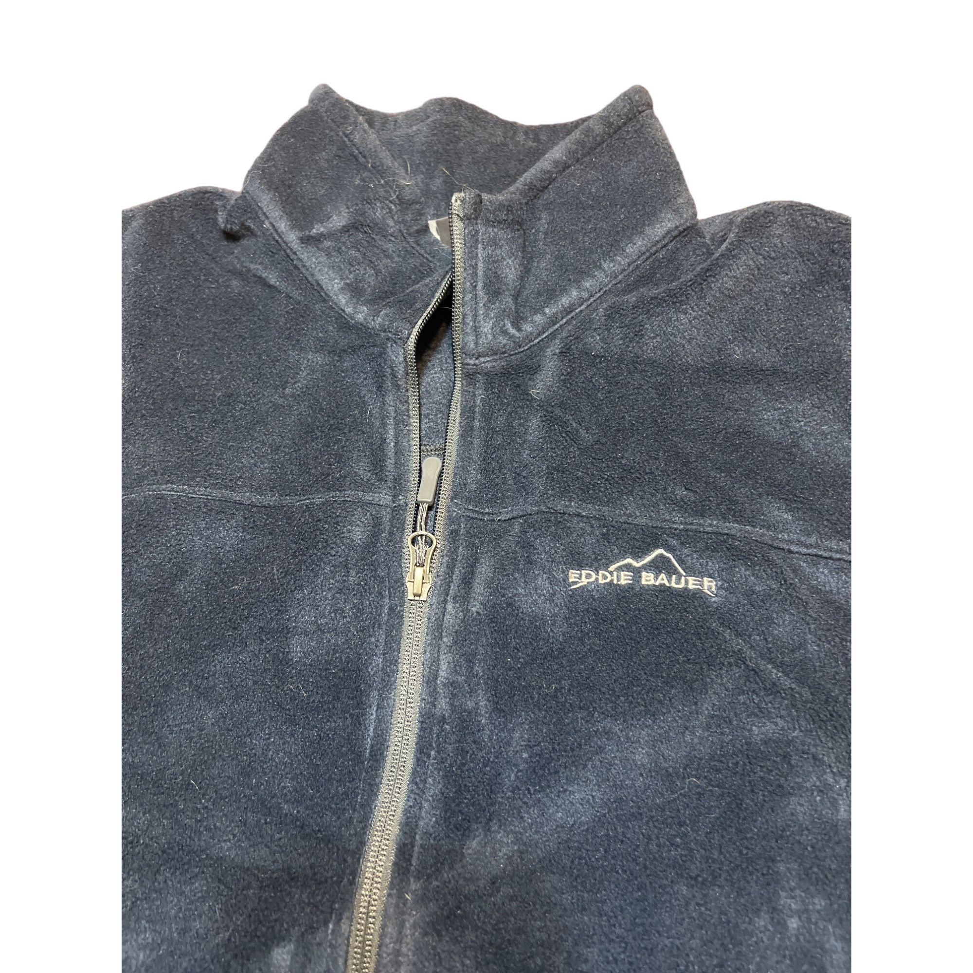 Eddie Bauer Eddie Bauer Mens XL Fleece Vest Full Zip Navy Blue Size US XL / EU 56 / 4 - 3 Thumbnail