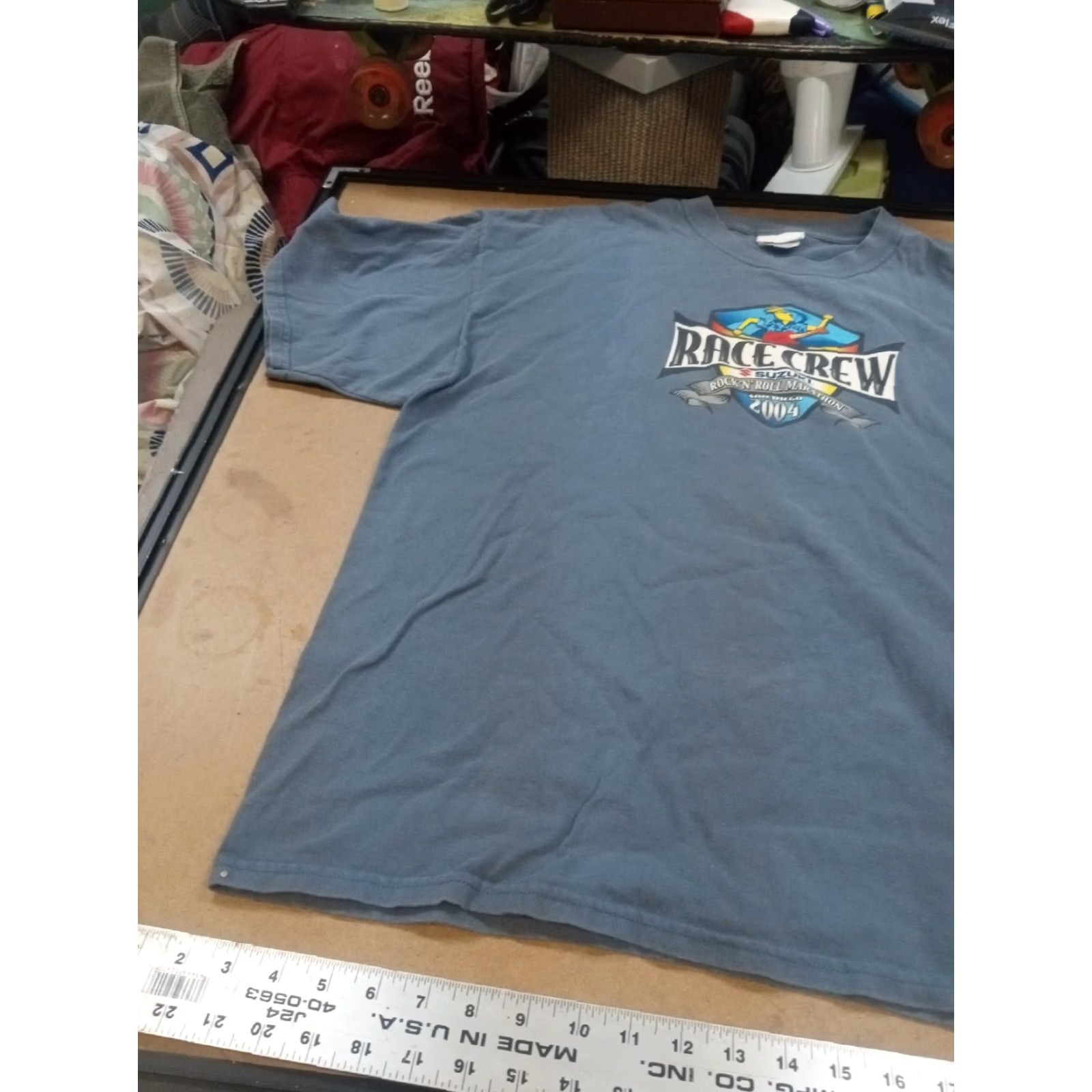 Reebok VINTAGE Rock N Roll Marathon Reebok SS T-Shirt 2XL Men Blue 2004 Chest 48" Size US XXL / EU 58 / 5 - 5 Thumbnail