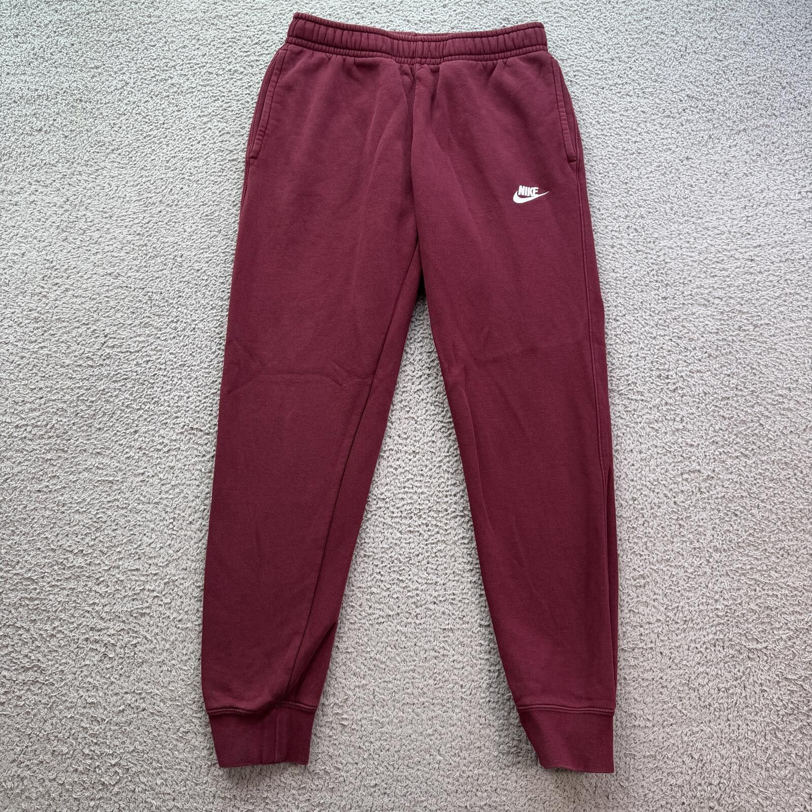Nike Nike Club Fleece Jogger Sweatpants Burgundy Mens S Joggers Size US 30 / EU 46 - 1 Thumbnail