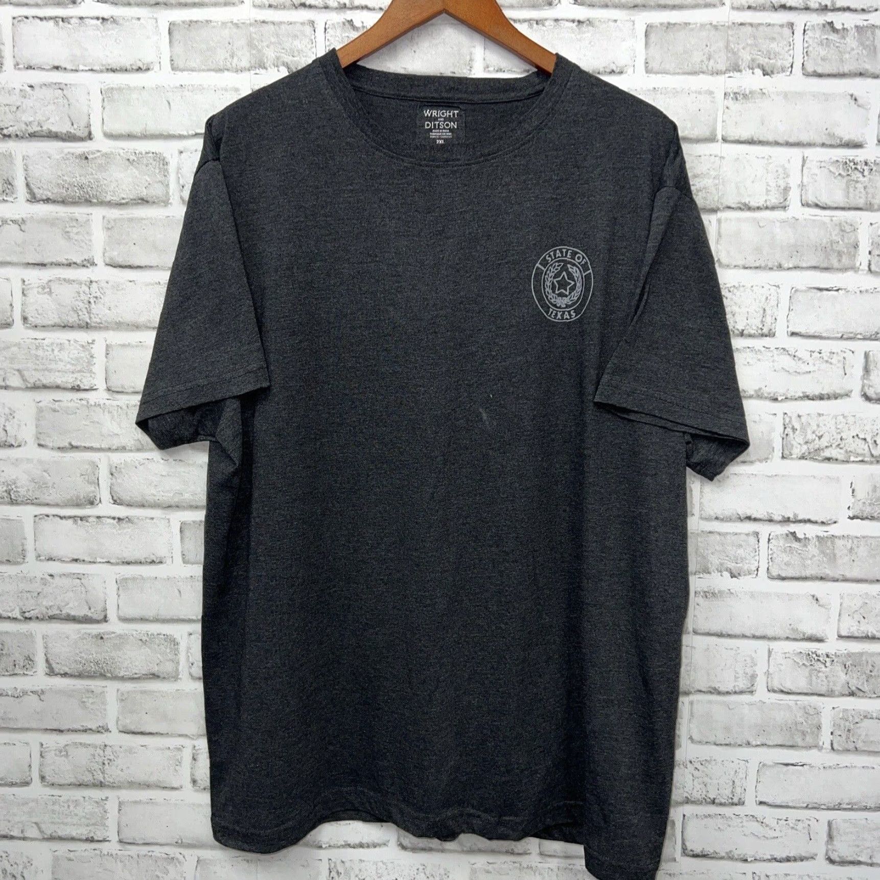 Vintage VINTAGE Wright And Ditson T-Shirt Gray State of Texas Mens 2XL Shirt Size US XXL / EU 58 / 5 - 2 Thumbnail