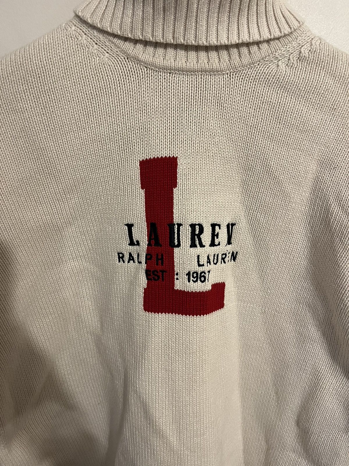 Polo Ralph Lauren Polo Ralph Lauren “L” Sweater Y2K VTG Handmade Knit Sweater Size US M / EU 48-50 / 2 - 3 Thumbnail
