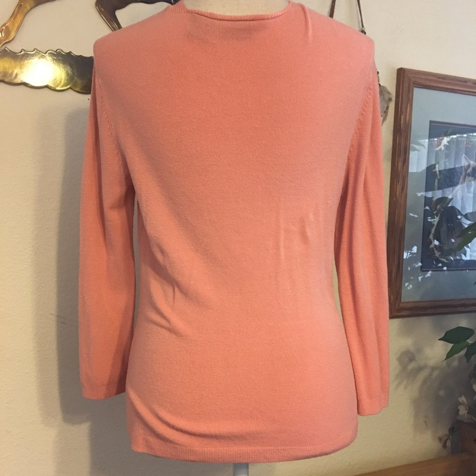 Vintage Hillard & Hanson coral pink soft stretchy sweater Size XS / US 0-2 / IT 36-38 - 5 Thumbnail