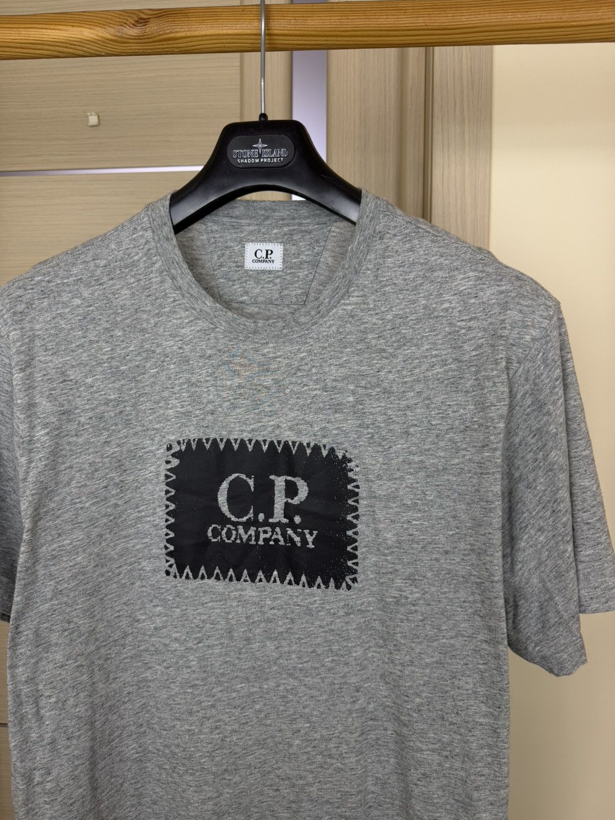C.P. Company C.P. Company Jersey Box Logo Label Short Sleeve T Shirt Size US XL / EU 56 / 4 - 4 Thumbnail
