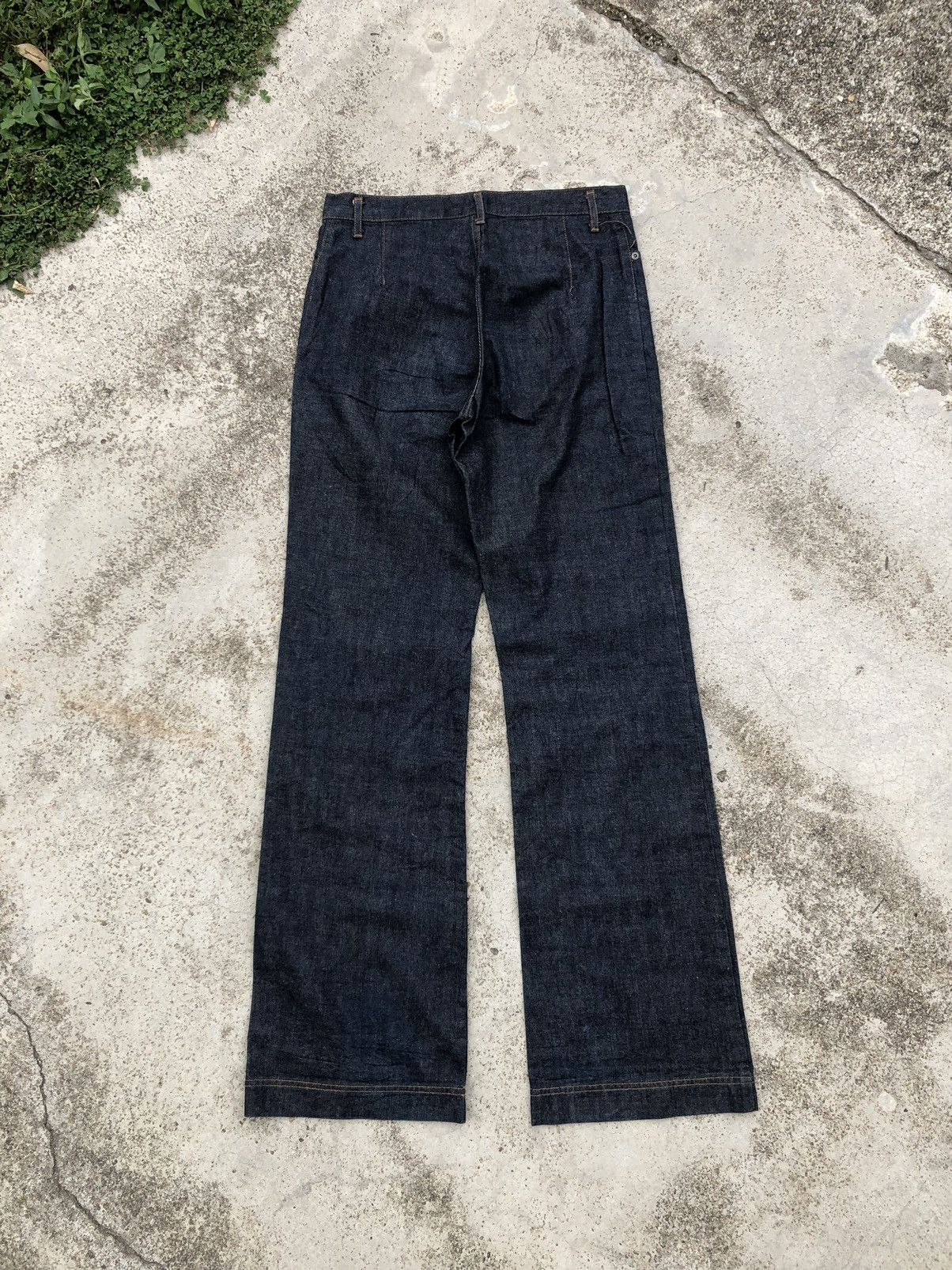 Japanese Brand FLARED RELACHER BLUE JEANS Size 28" / US 6 / IT 42 - 4 Thumbnail