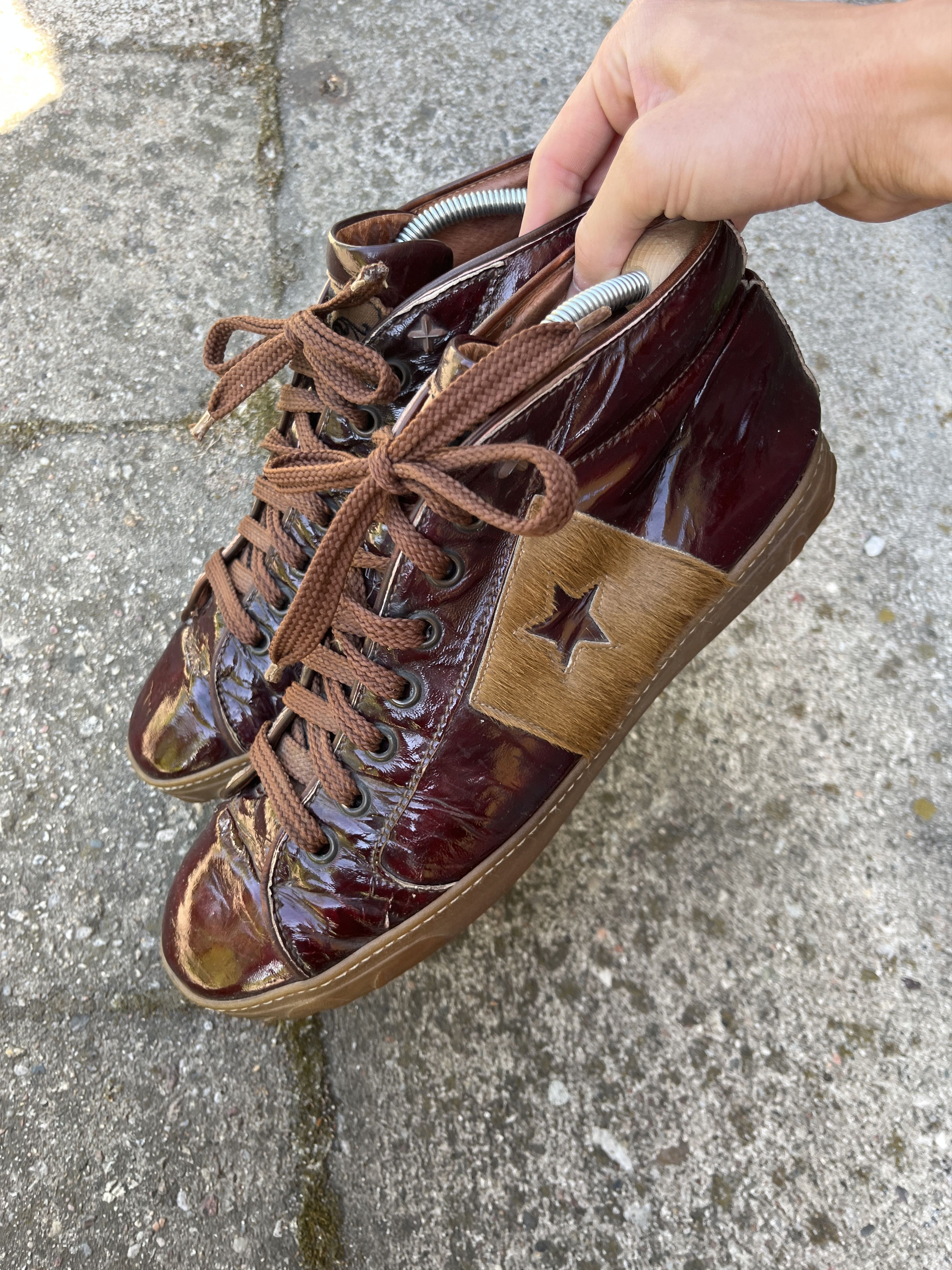 Other gino rossi grunge punk patent leather sneakers one star Size US 13 / EU 46 - 1 Thumbnail