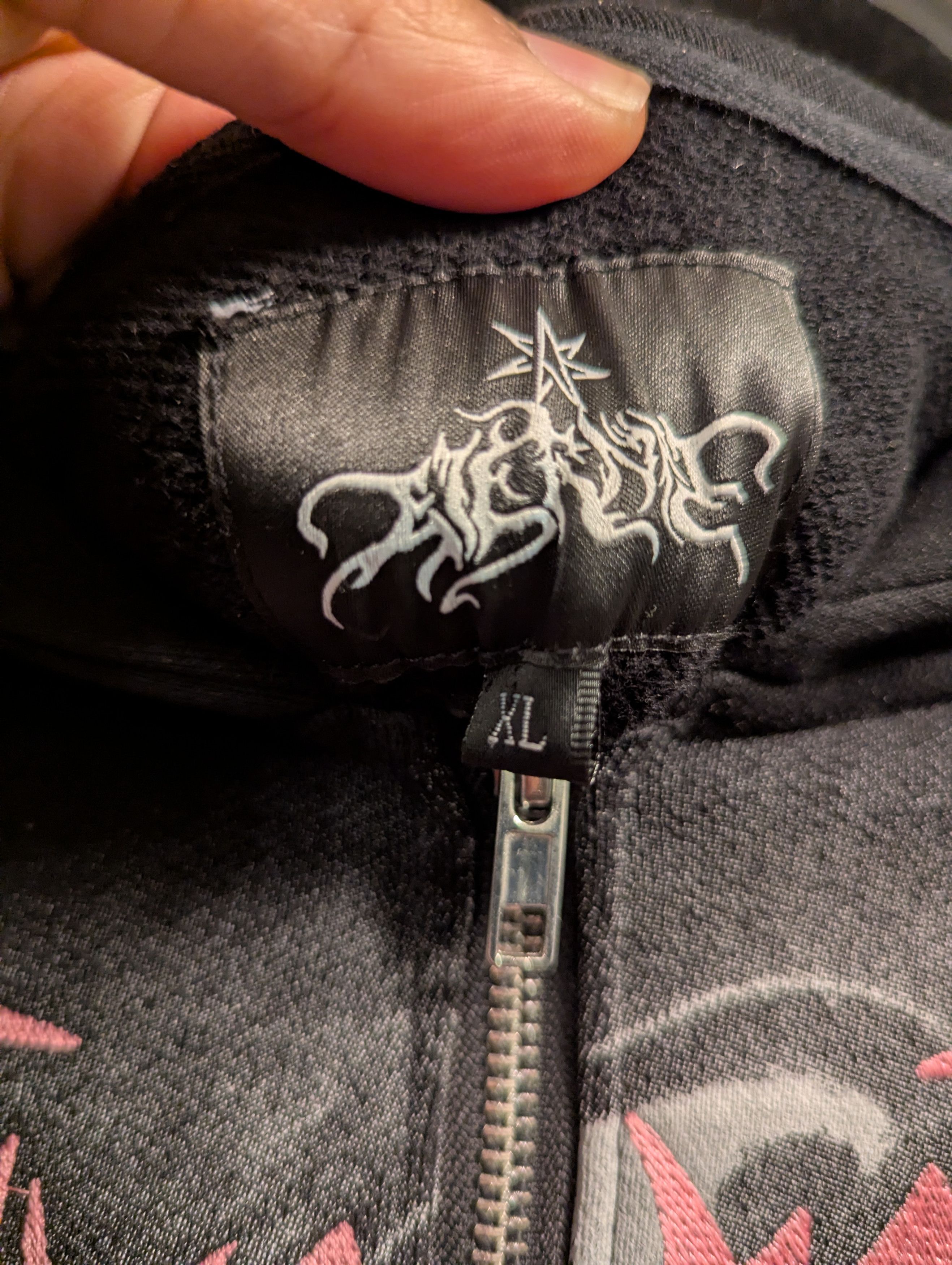 Other Eternal Artwear Pink Wicked Love Zip Up Hoodie XL Size XL / US 12-14 / IT 48-50 - 4 Thumbnail