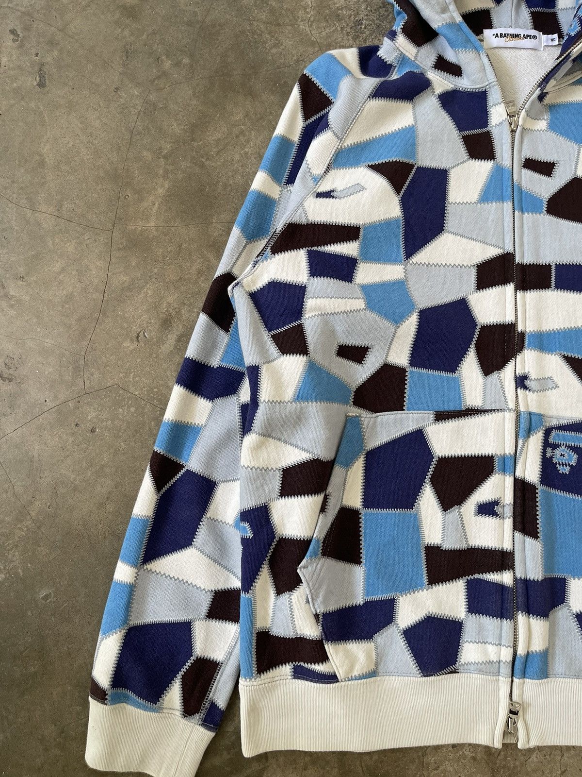 Bape 2008 Bape Splinter Full Zip Hoodie Geometric Design Size US M / EU 48-50 / 2 - 2 Thumbnail