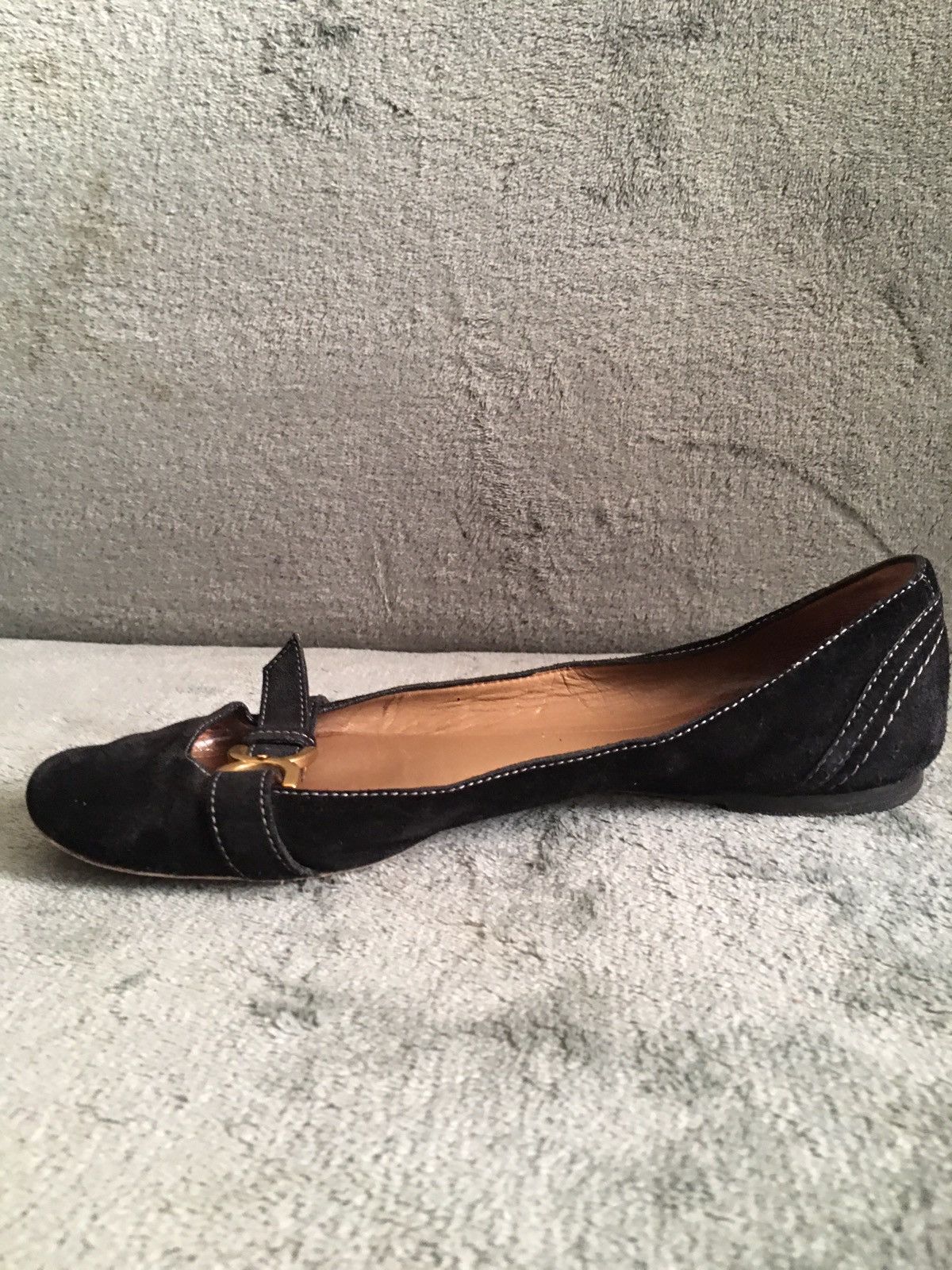 Chloe CHLOE Suede Black Flats Pumps EU 37 Size US 7 / IT 37 - 6 Thumbnail