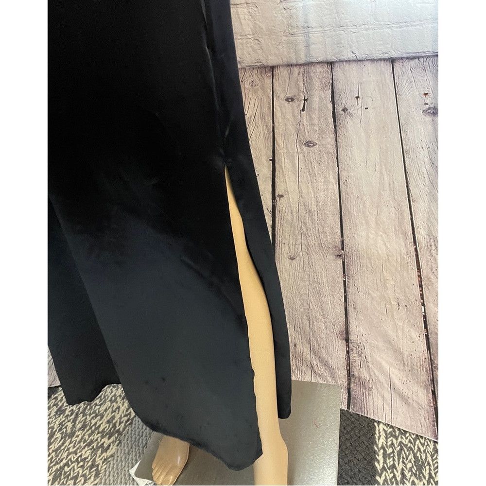 Maje New $480 Maje Ryck Midi Slip Cocktail Dress Velvet Satin Bl Size M / US 6-8 / IT 42-44 - 5 Thumbnail
