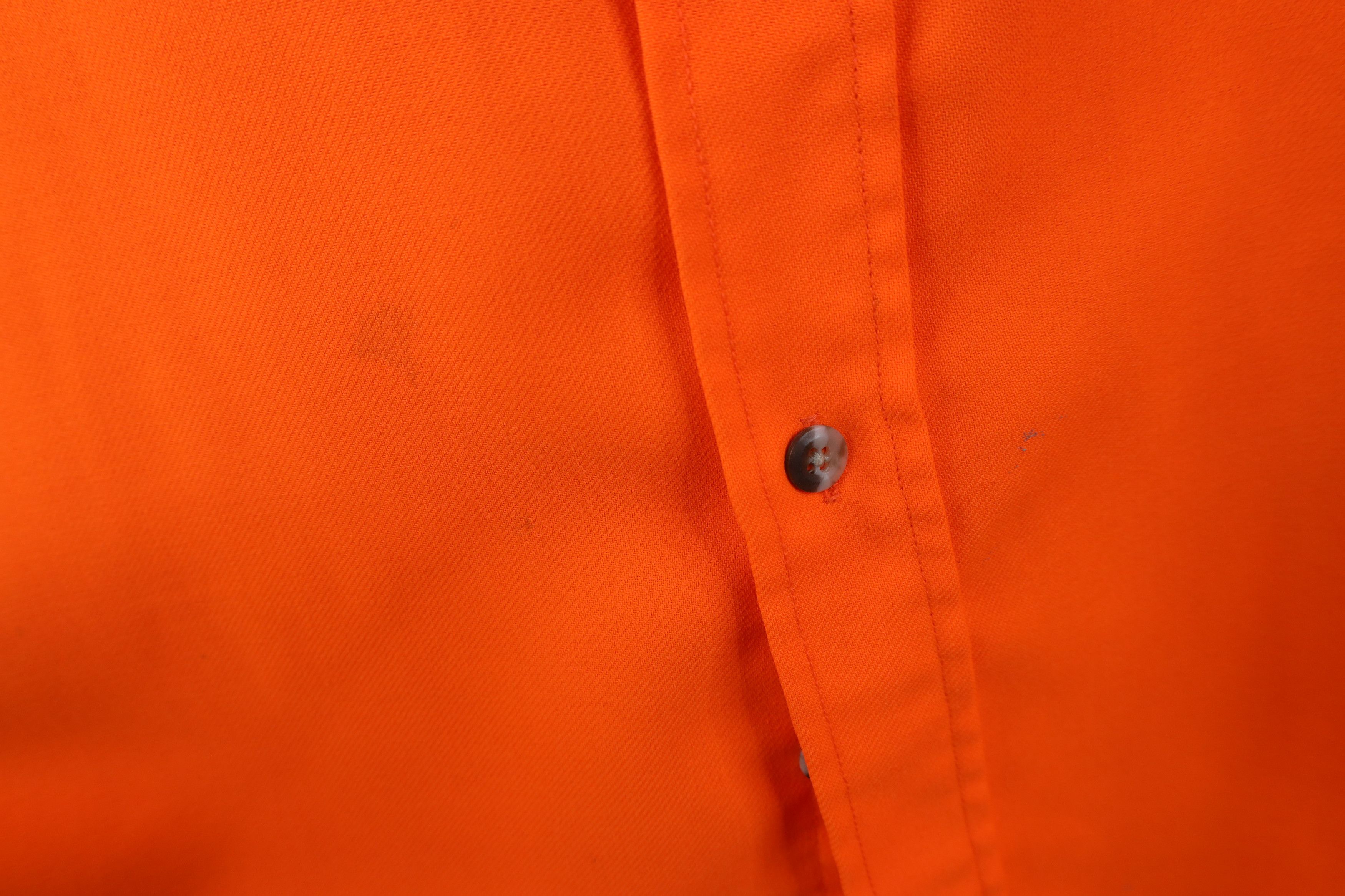Cabelas Vintage 90s Cabelas Collared Button Shirt Blaze Orange USA Size US XXL / EU 58 / 5 - 4 Thumbnail