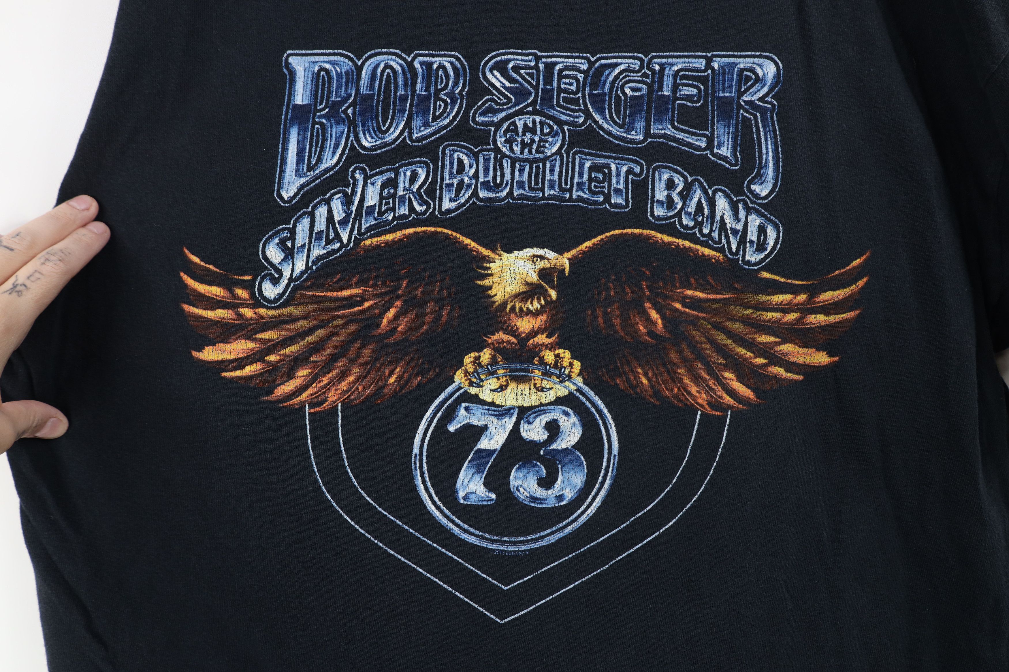 Vintage Vintage Y2K Seger and the Silver Bullet Band T-Shirt Black Size US XL / EU 56 / 4 - 4 Thumbnail
