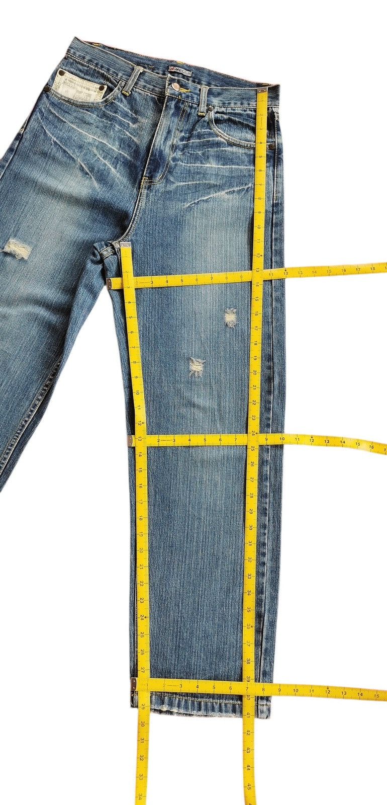 Mecca Mecca Streetwear Baggy Distressed Denim Jeans ♦️ Size 30”x29” Size US 30 / EU 46 - 13 Thumbnail