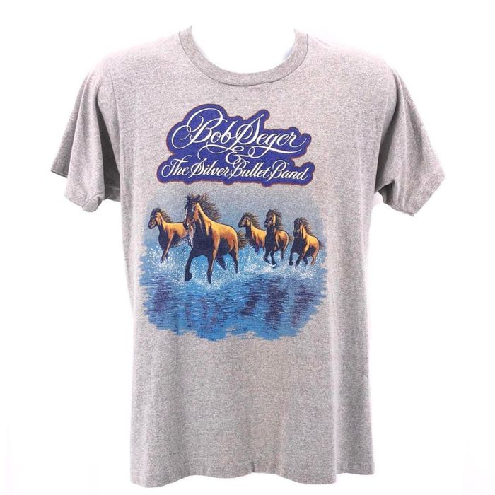T-shirt Vintage Officiel Du Groupe Men At Work - Tournée North America Cargo 1983 - Taille M