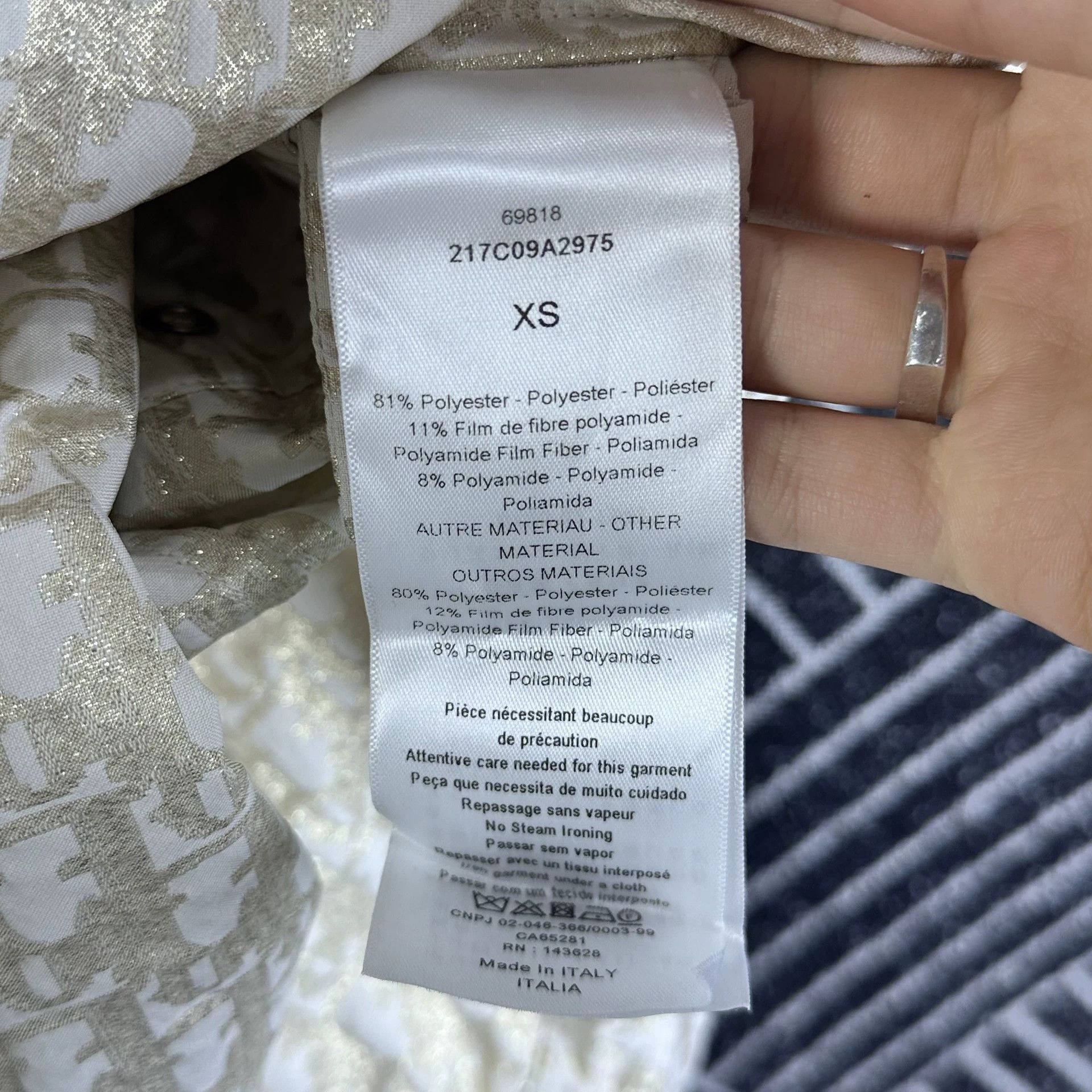 Dior Dior Oblique half-zip jacket Champagne XS Size XS / US 0-2 / IT 36-38 - 8 Thumbnail