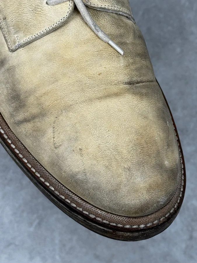 Ann Demeulemeester Ann Demeulemeester Beige Eroded Leather Boots Size US 11 / EU 44 - 4 Thumbnail