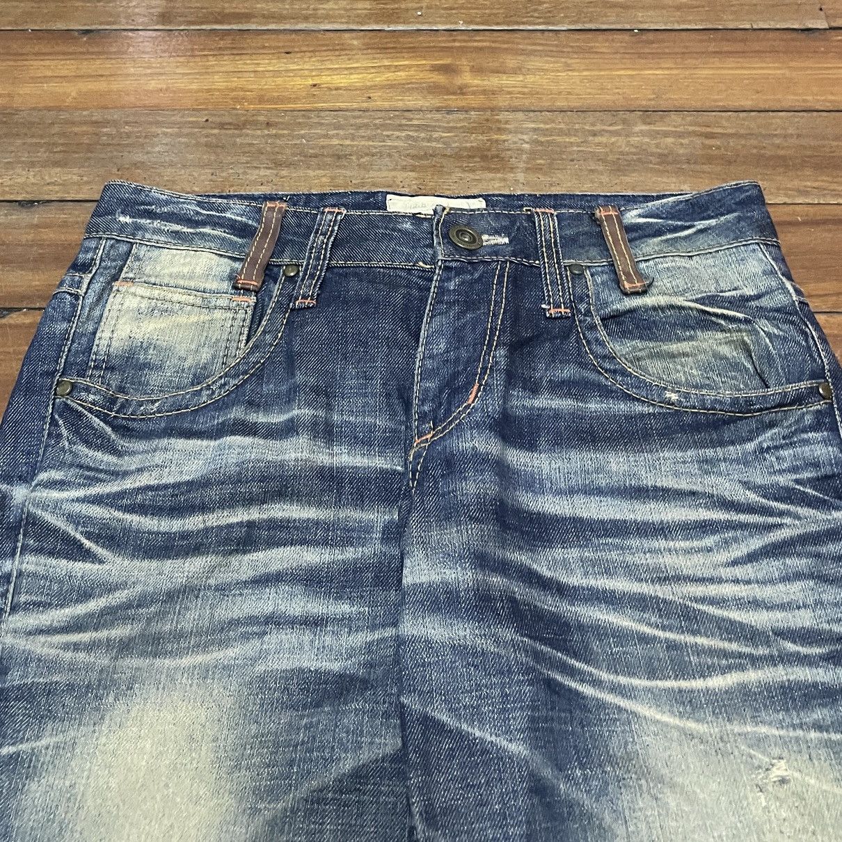 Le Grande Bleu (L.G.B.) Rare Design Vintage Japanese Brand Lolita Flared Jeans 1990s Size US 30 / EU 46 - 3 Thumbnail