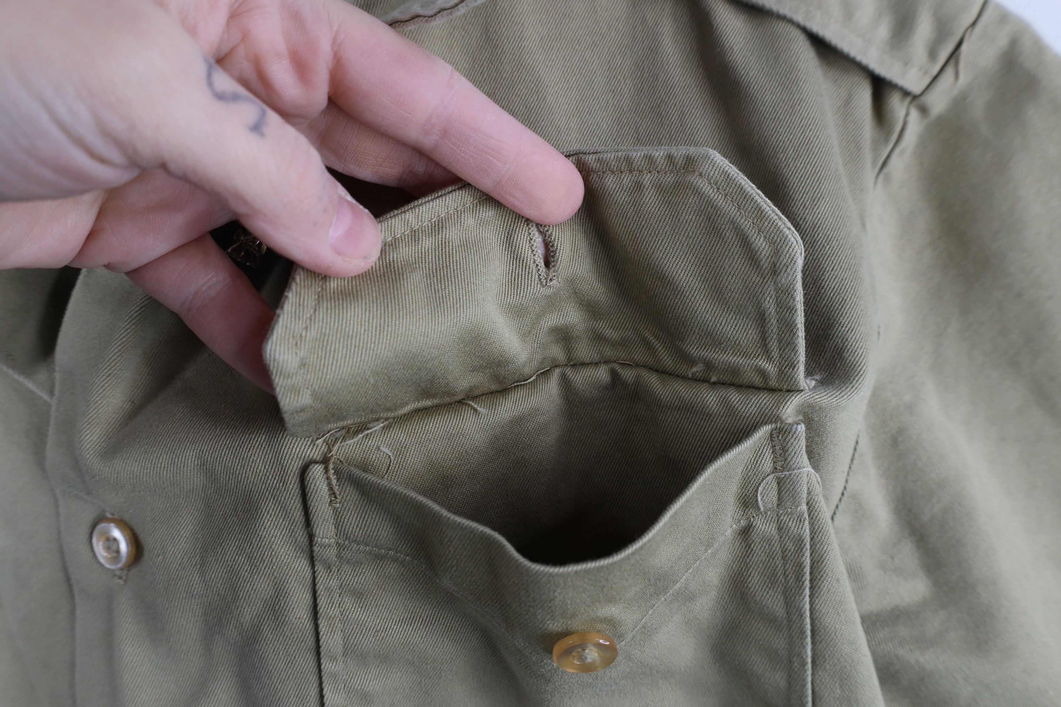 Vintage Vintage 60s 70s Vietnam War Field Combat Button Shirt USA Size US L / EU 52-54 / 3 - 7 Thumbnail
