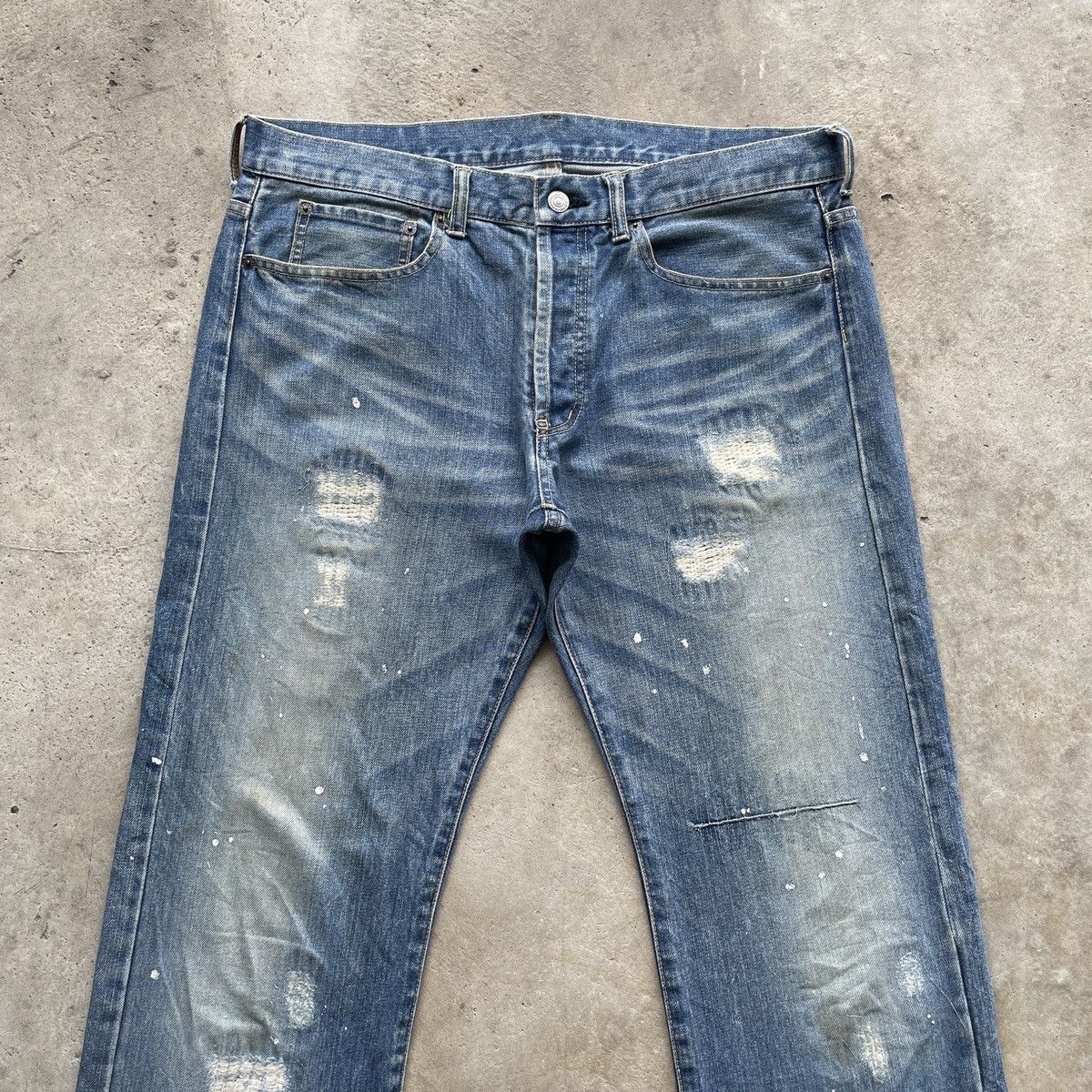 Japanese Brand Vintage Takeo Kikuchi Faded Painter Jean Faded Pants MudWash Size US 36 / EU 52 - 3 Thumbnail