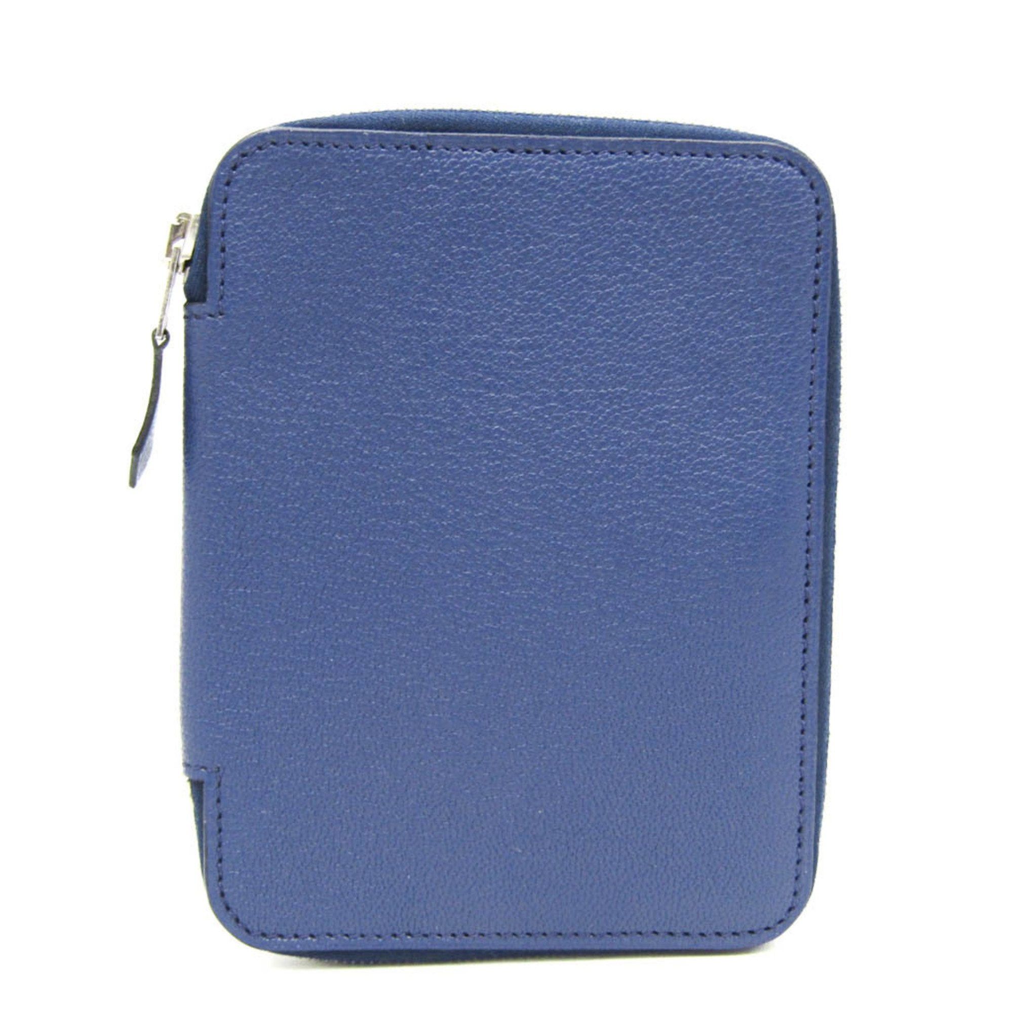image of Hermes Agenda Pocket Size Planner Cover Navy Agenda Zip in Blue, Women's