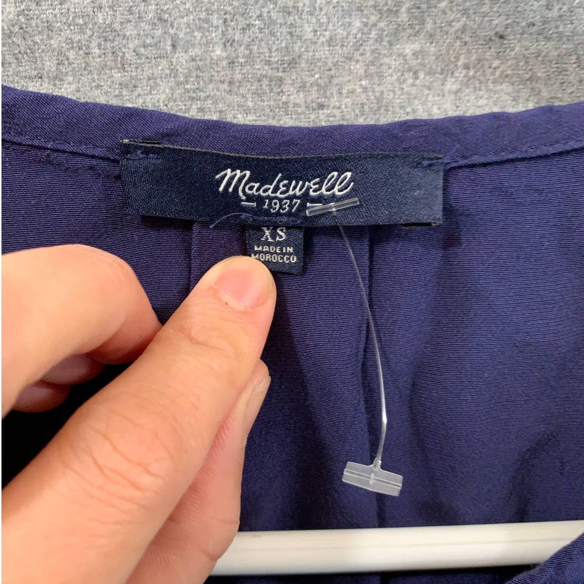 Madewell Madewell Navy Blue Shirt Women Extra Small Long Sleeve Size XS / US 0-2 / IT 36-38 - 3 Thumbnail