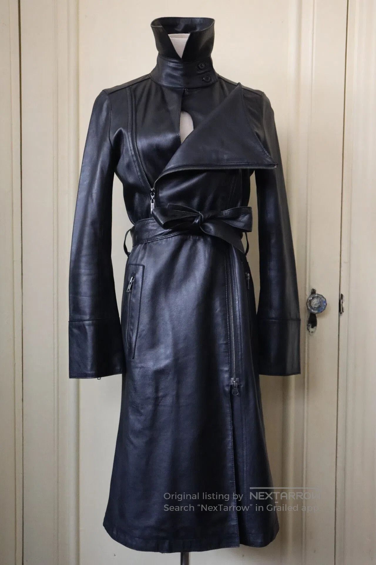Jean Paul Gaultier 1990s Jean Paul Gaultier Black Leather Coat. Size M / US 6-8 / IT 42-44 - 2 Thumbnail