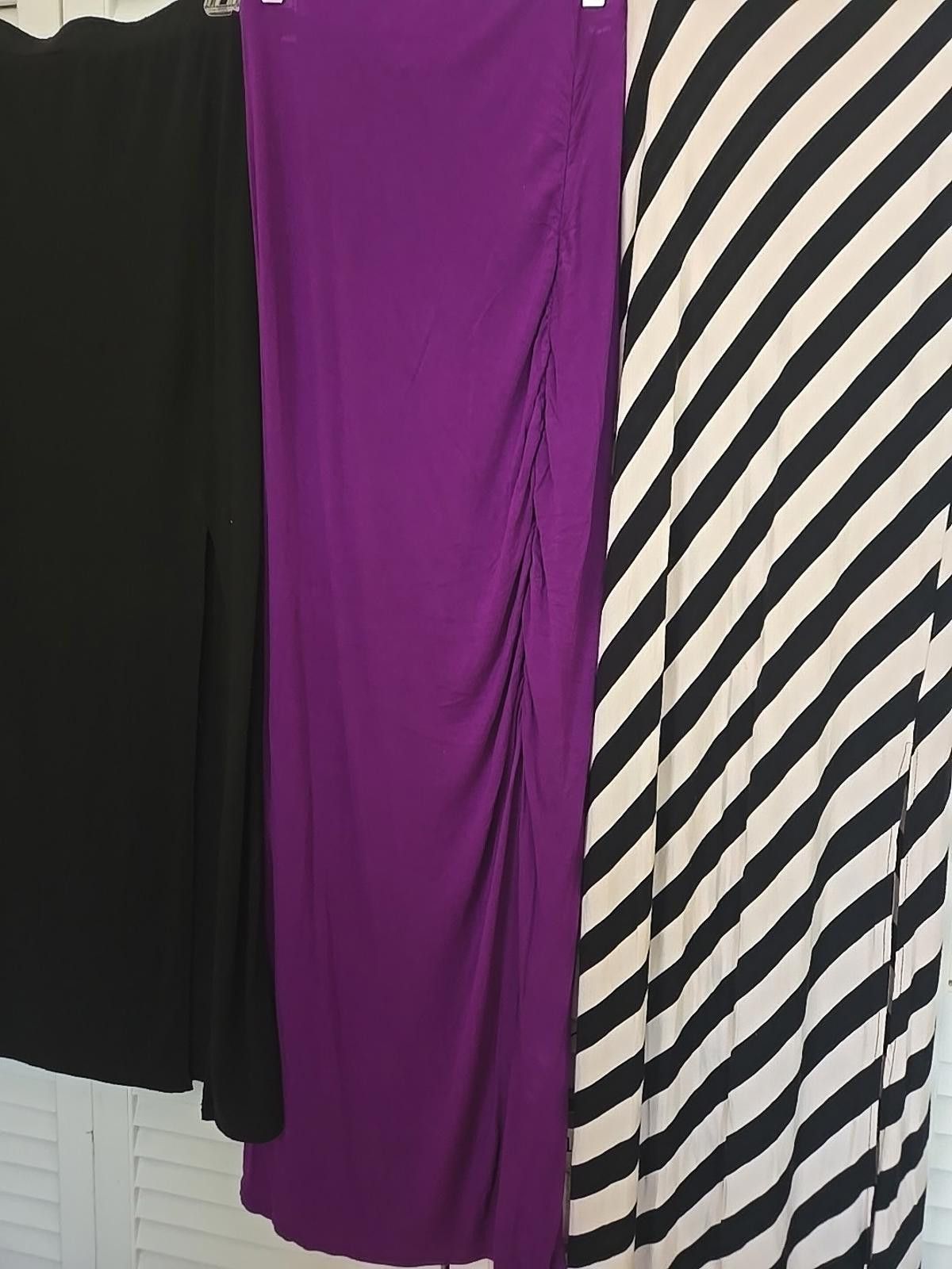 Mossimo Y2K Mossimo Lot of 3 Maxi Skirt Black Purple Stretch XS Size 26" / US 2 / IT 38 - 2 Thumbnail