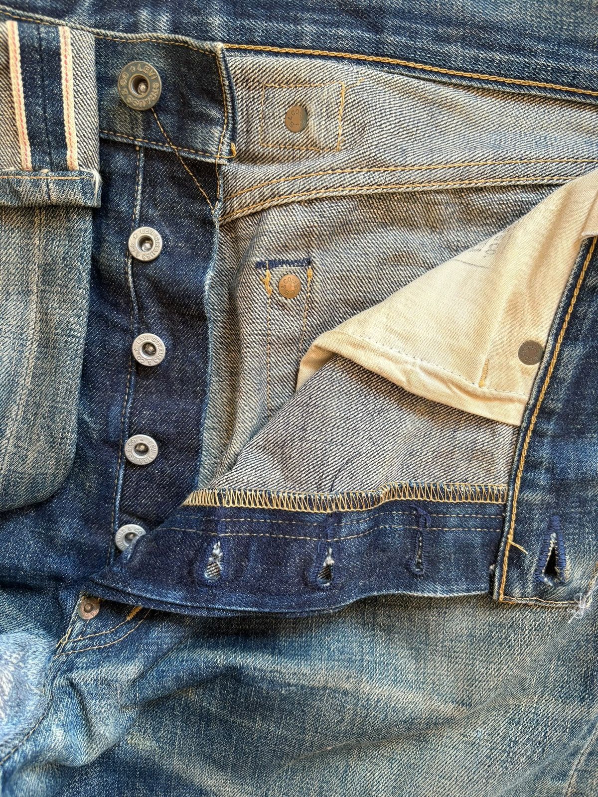 Levi's Vintage 80s Levis 702 Big E Selvedge Jean Shorts Jorts Size US 36 / EU 52 - 4 Thumbnail