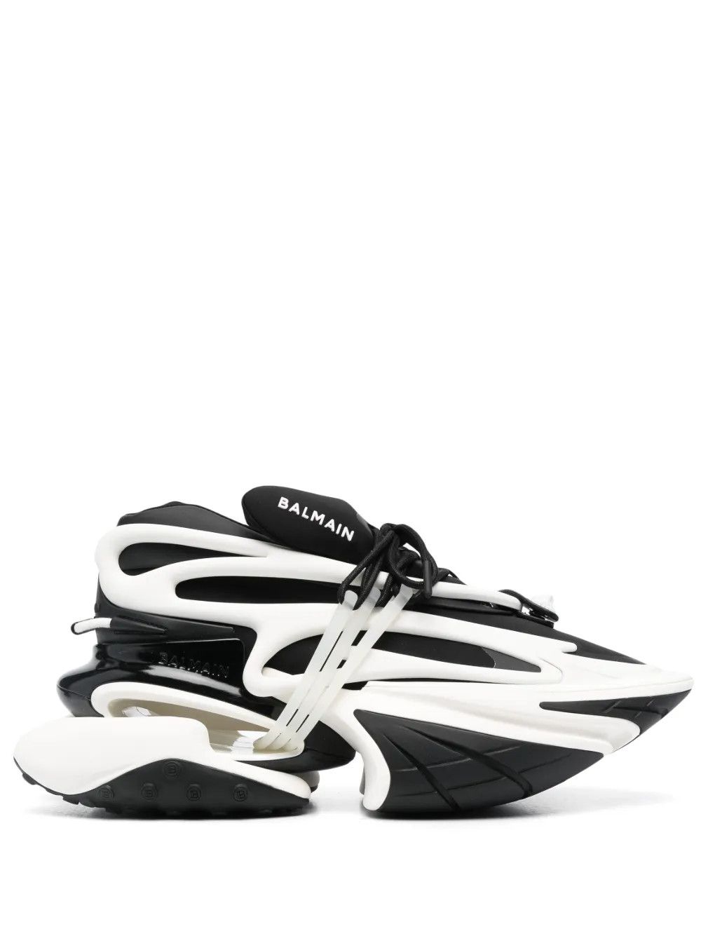 Balmain o1s1wg111225 Unicorn Low-Top Sneakers in Black/White Size US 11 / IT 41 - 1 Thumbnail