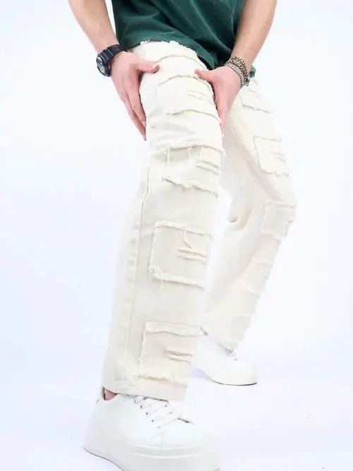 Japanese Brand Distressed Ripped Y2k Denim Jeans Size US 34 / EU 50 - 4 Thumbnail