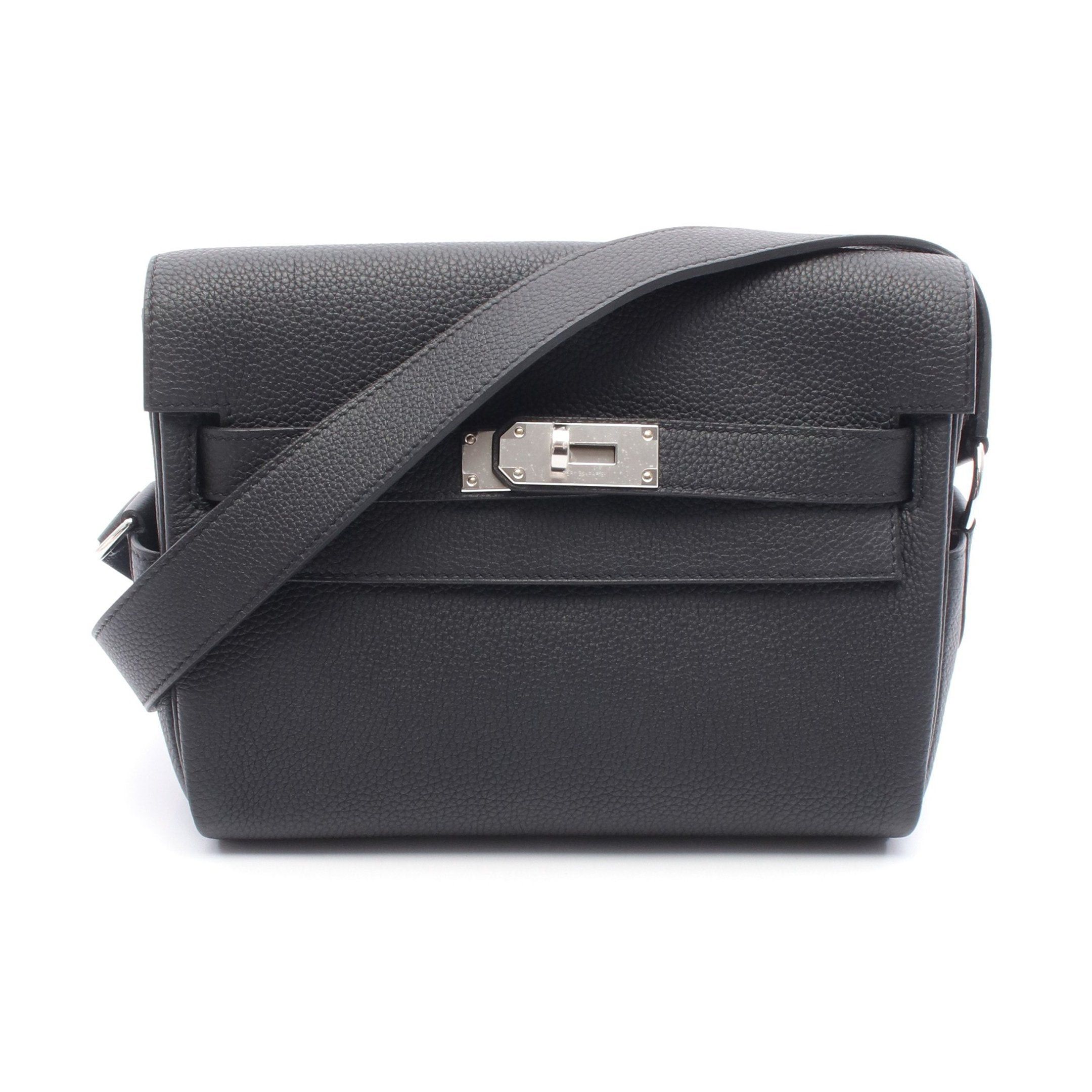 Hermes Hermes Kelly Messenger Pm Shoulder Bag Togo Black Silver Hardware K Stamp Size ONE SIZE - 1 Thumbnail