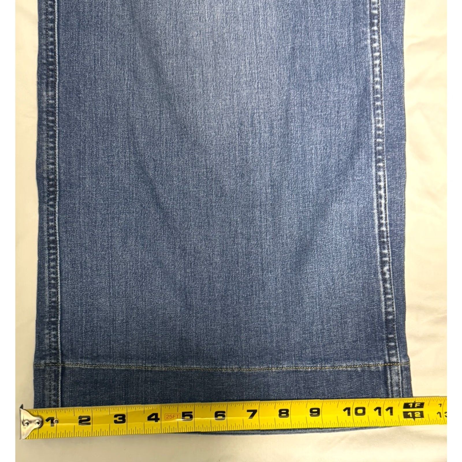 Spanx SPANX Women's Petite Large Blue Wide Leg Crop Jeans Pull-On Denim Pants Flare Stretch Size 36" / US 14 / IT 50 - 2 Thumbnail