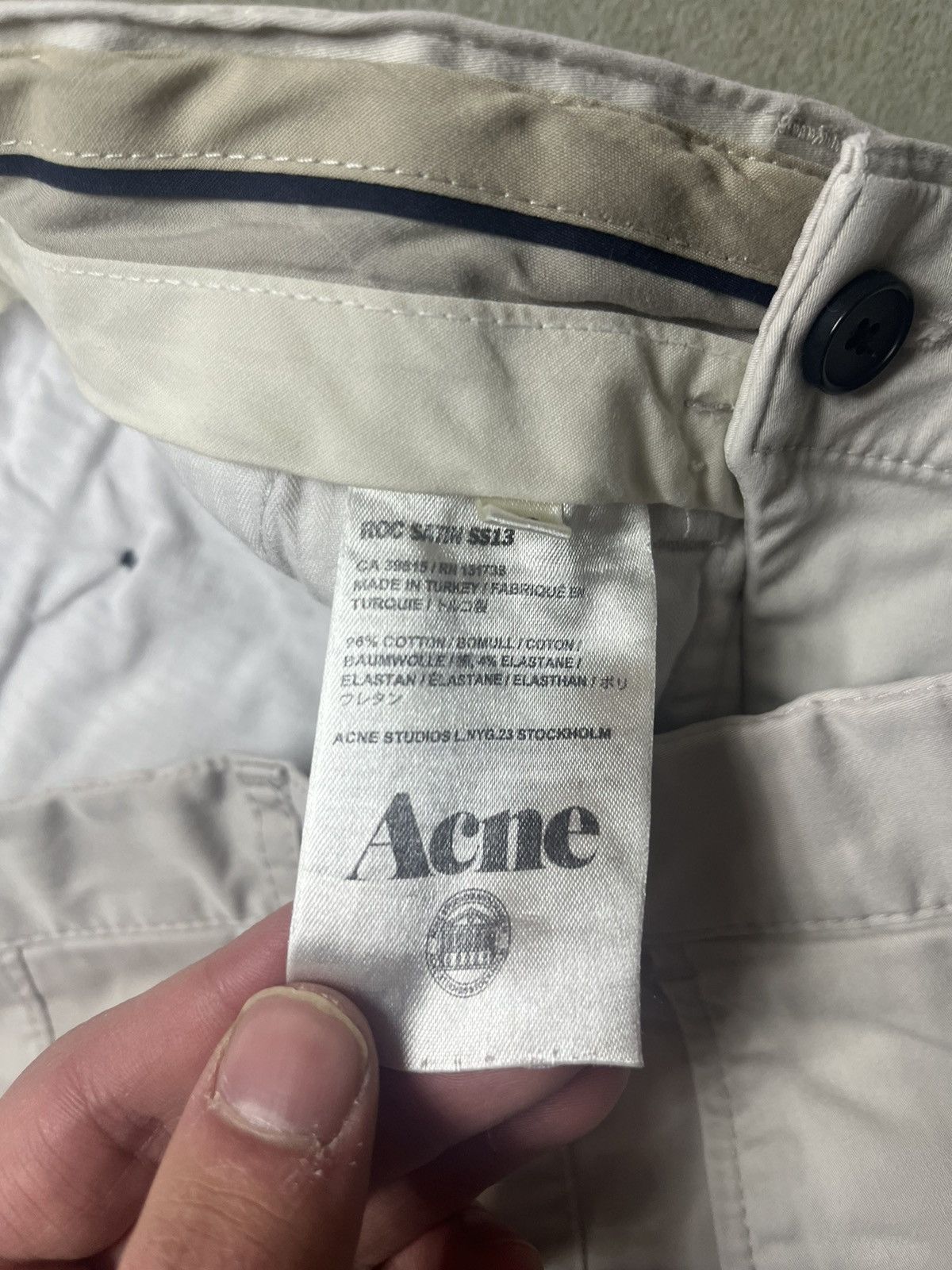 Acne Studios Khaki Tan Slim Fit Chino Patns Size US 30 / EU 46 - 8 Thumbnail