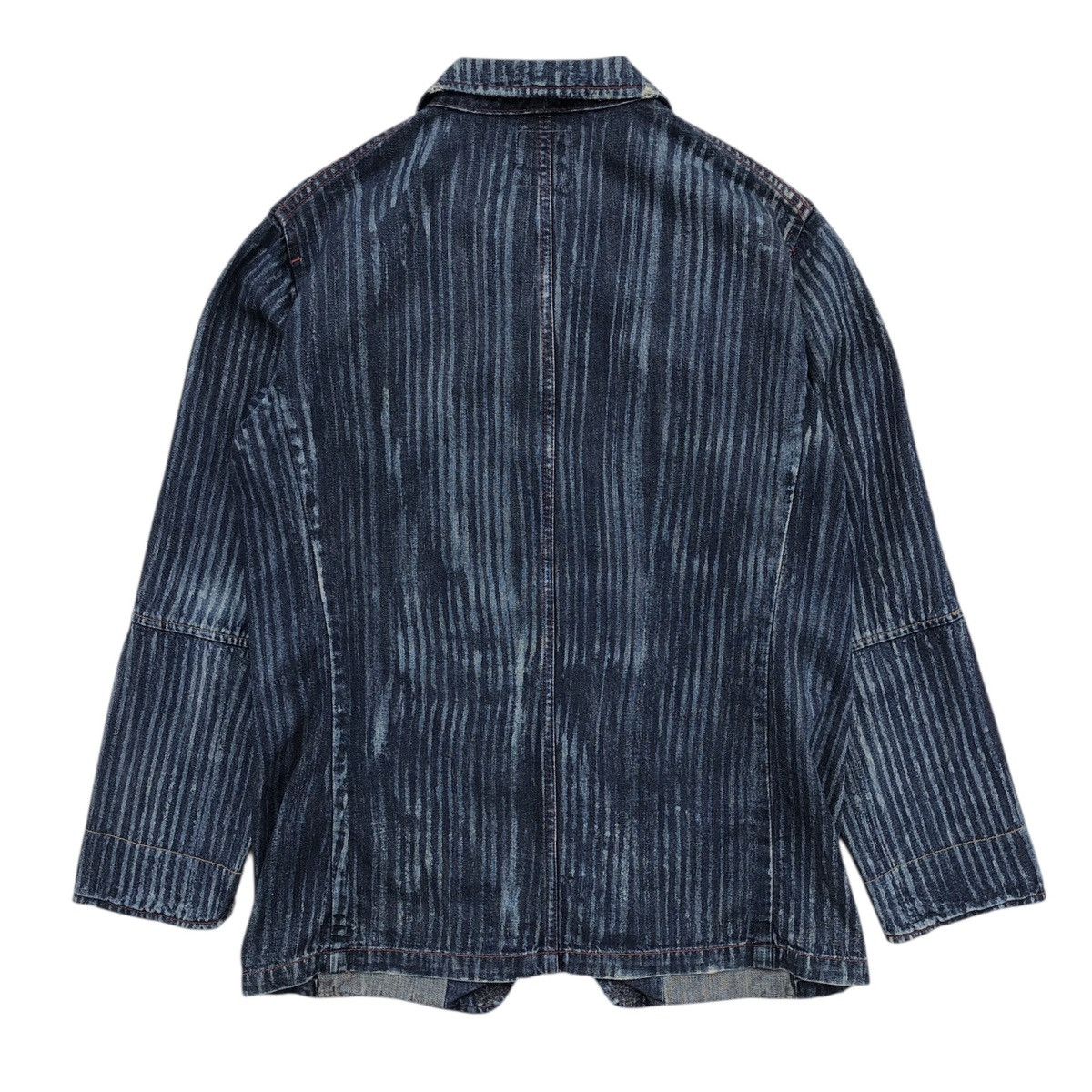 Japanese Brand Japanese Pwpl Riot Striped Indigo Workers Chore Denim Jacket Size US L / EU 52-54 / 3 - 3 Thumbnail