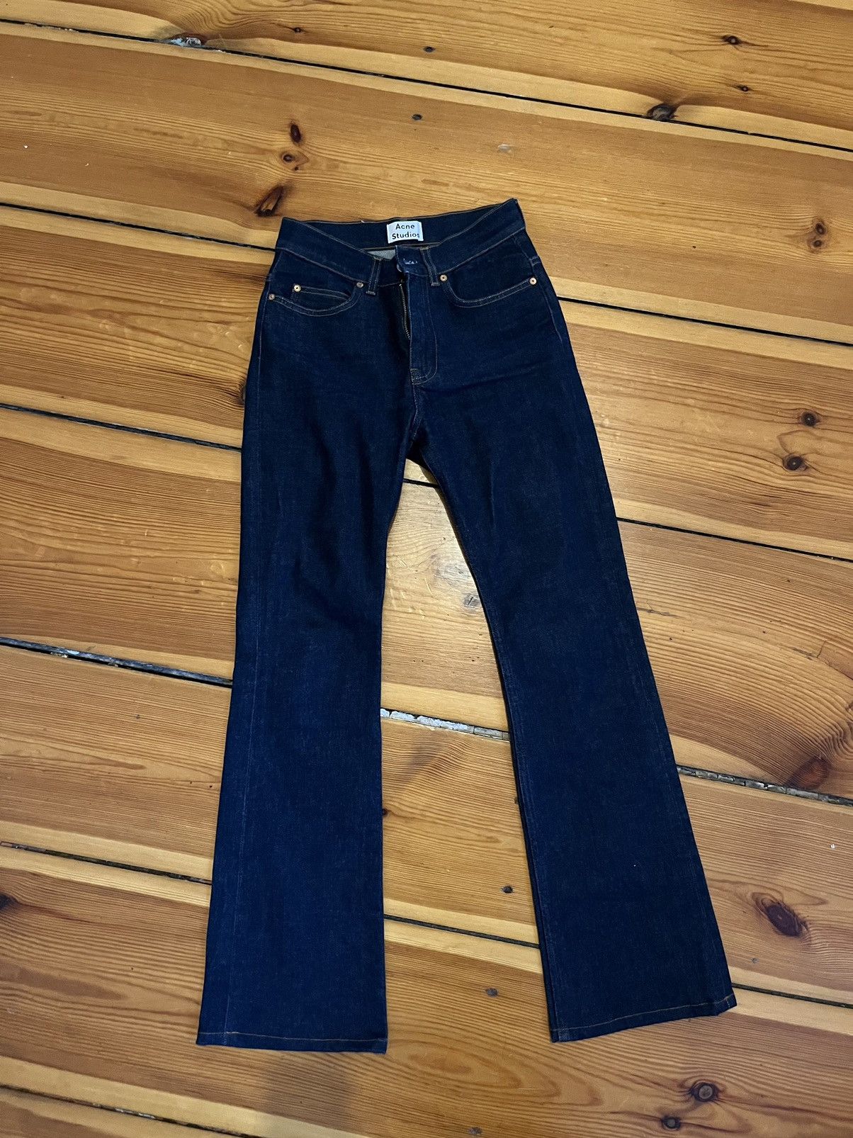 image of Acne Studios Acne Lita One Jeans, Unworn in Navy, Women's (Size 24)