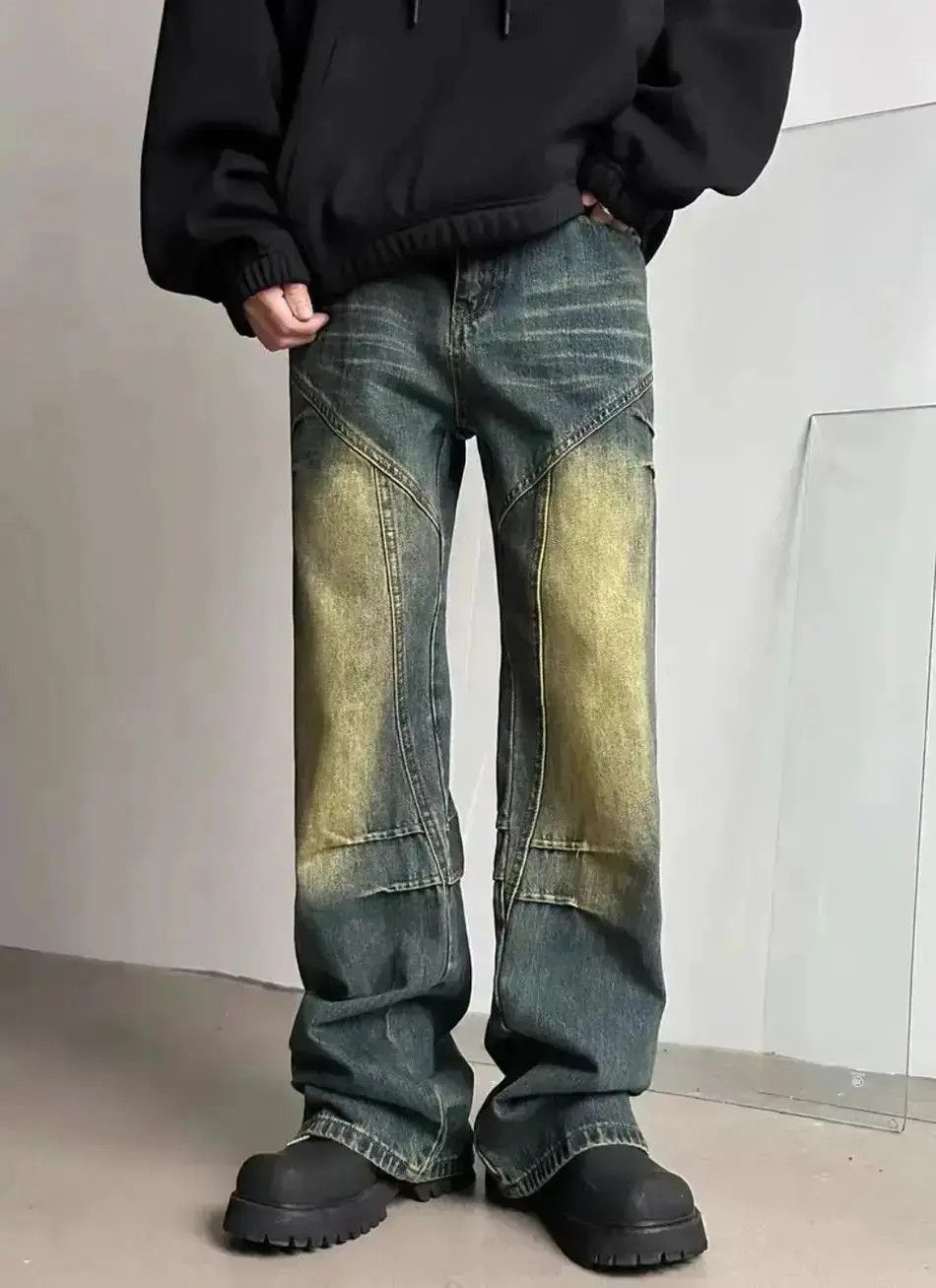 Japanese Brand Vintage loose washed pleated bootcut jeans Size US 34 / EU 50 - 4 Thumbnail