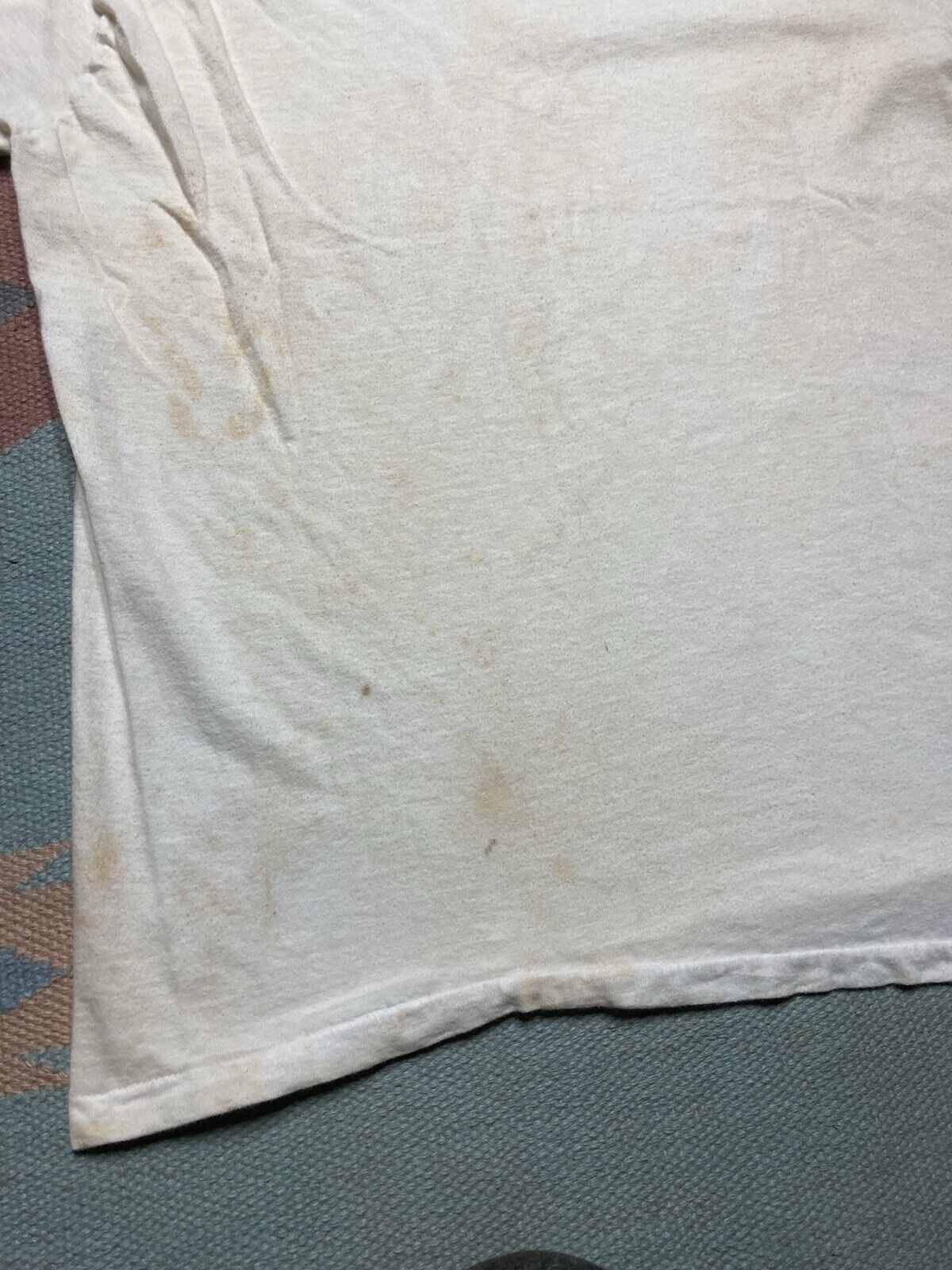 JCPenney × Vintage Vtg 70s blank white t shirt JCPenney worn soft cotton large Size US L / EU 52-54 / 3 - 9 Thumbnail