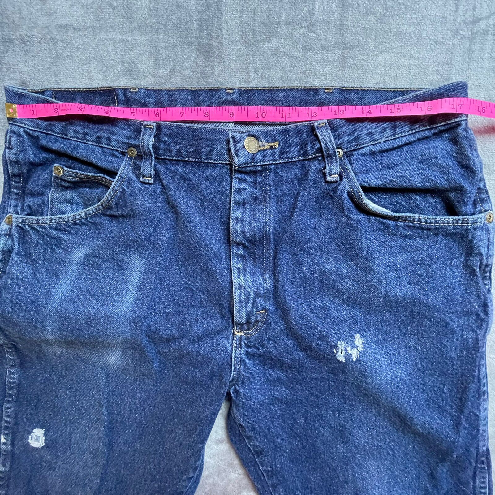 Wrangler Wrangler Jeans 35 W Distressed Straight Work Pants Cowboy Size US 35 - 9 Thumbnail