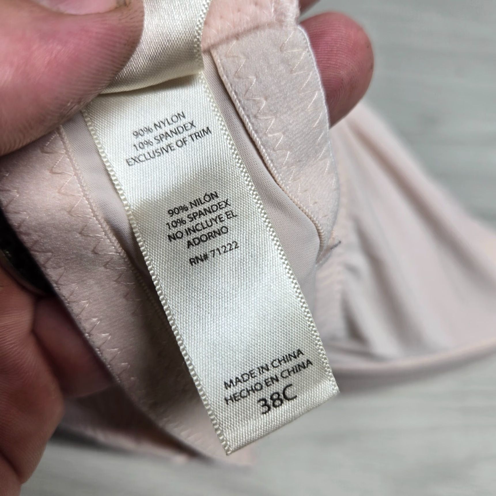 Jessica Simpson JESSICA SIMPSON Bra Pink 38C Padded Underwire Style 71222 Back/Side Lace Women's Size ONE SIZE - 5 Thumbnail