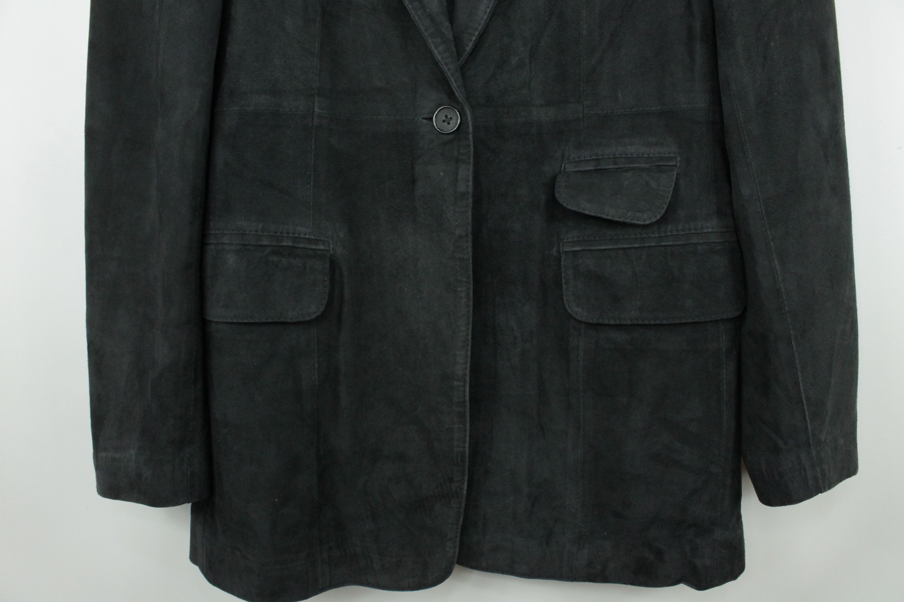 Genuine Leather Anna Lascata Gray Suede Leather Michelle Blazer Jacket Size M / US 6-8 / IT 42-44 - 4 Thumbnail