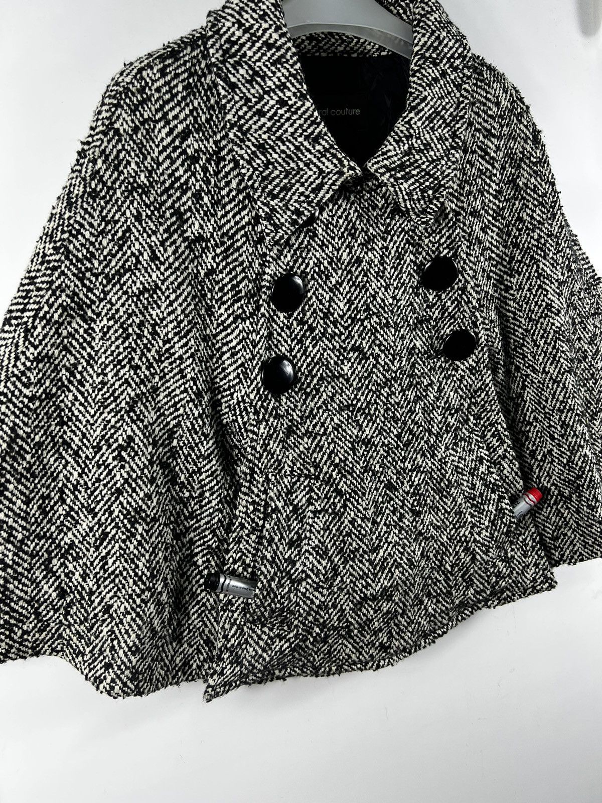 Japanese Brand 🔥 Natural Couture Japanese Tweed button Capes Size S / US 4 / IT 40 - 3 Thumbnail