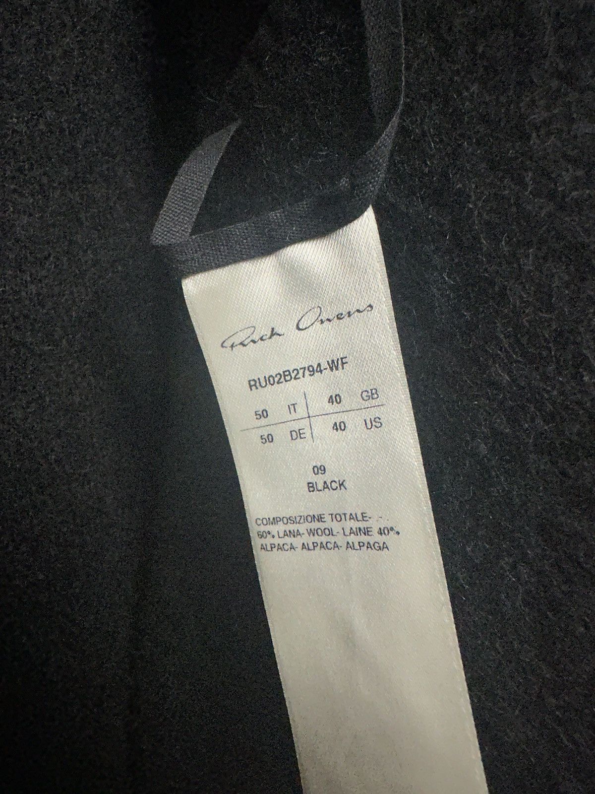 Rick Owens FW22 ‘STROBE’ Boiled Wool Peter Jacket Size US M / EU 48-50 / 2 - 8 Thumbnail