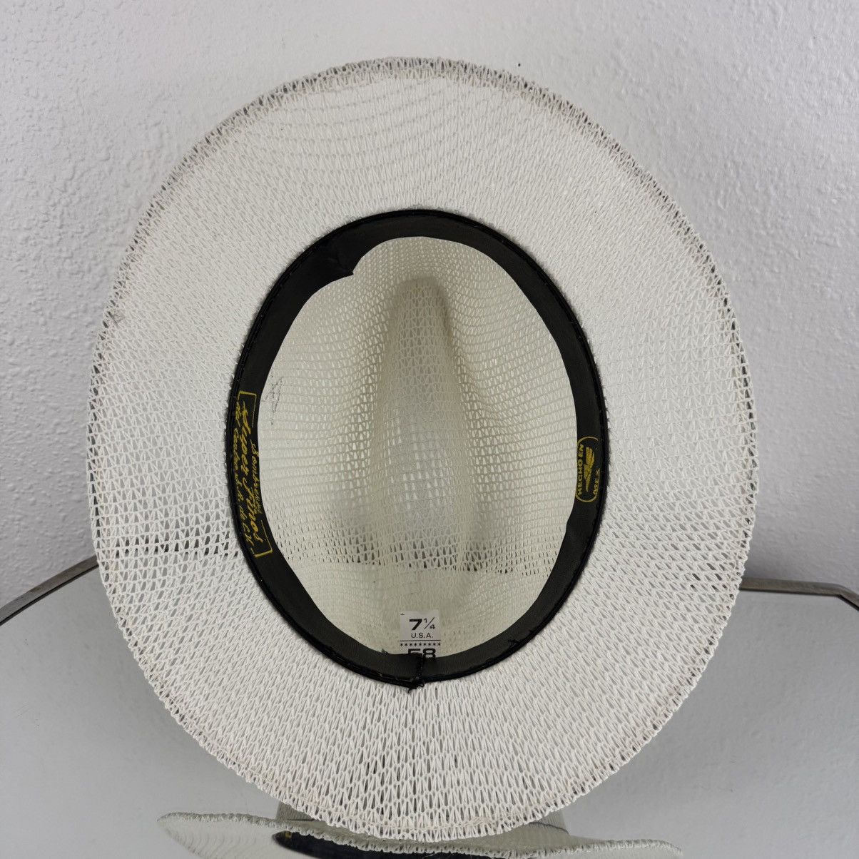 Vintage Sombreros Super Finos Del Centro Vintage White Fedora Hat Size ONE SIZE - 8 Thumbnail