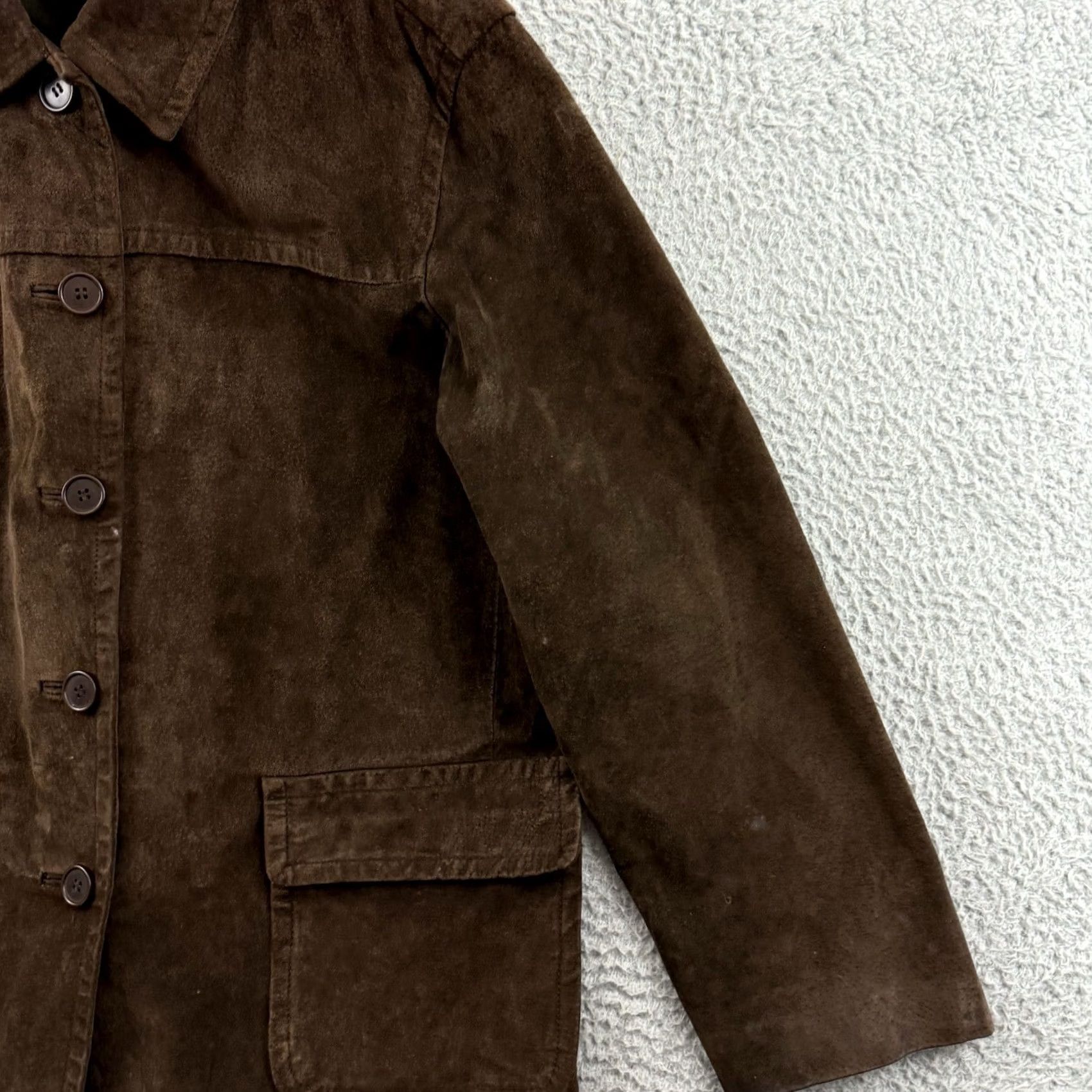 Vintage VINTAGE Bagatelle Coat Womens Medium Brown 90s Western Overcoat Jacket Button Lined Size M / US 6-8 / IT 42-44 - 5 Thumbnail