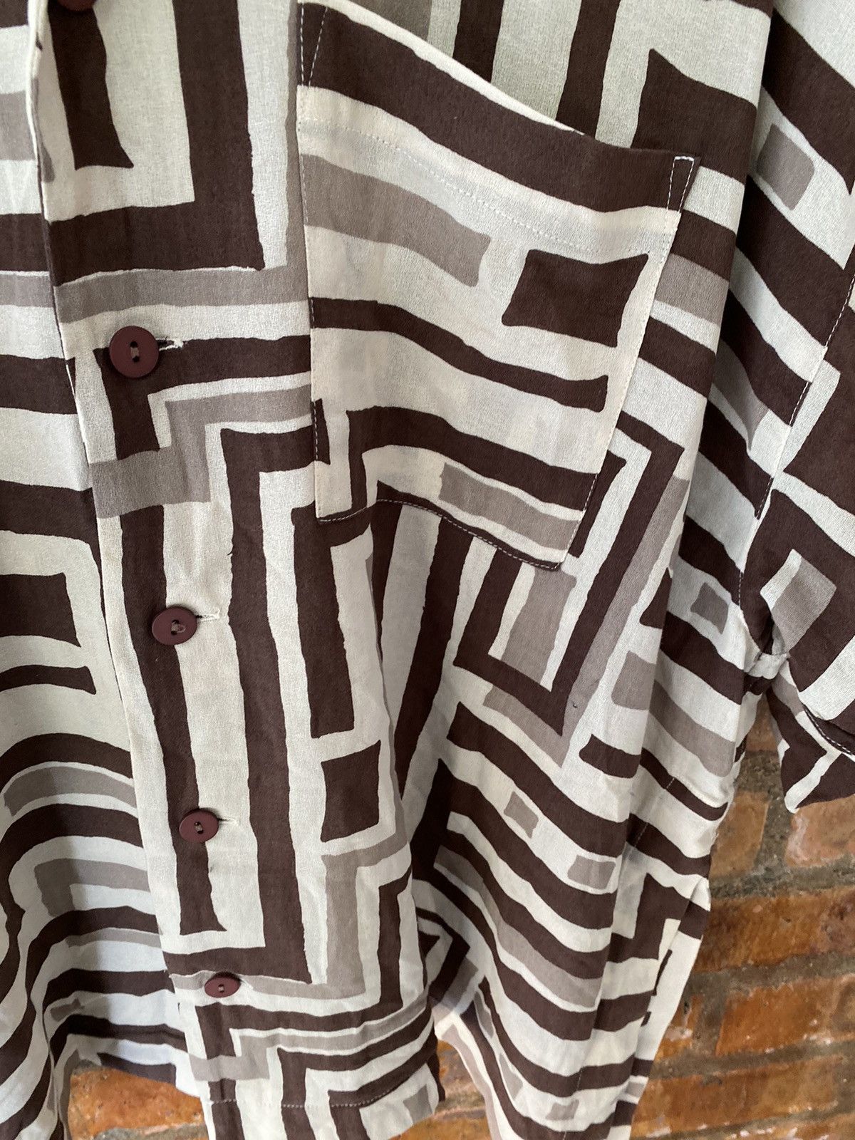 Issey Miyake 1990s Issey Miyake Plantation psychedelic illusion tee Size US L / EU 52-54 / 3 - 9 Thumbnail