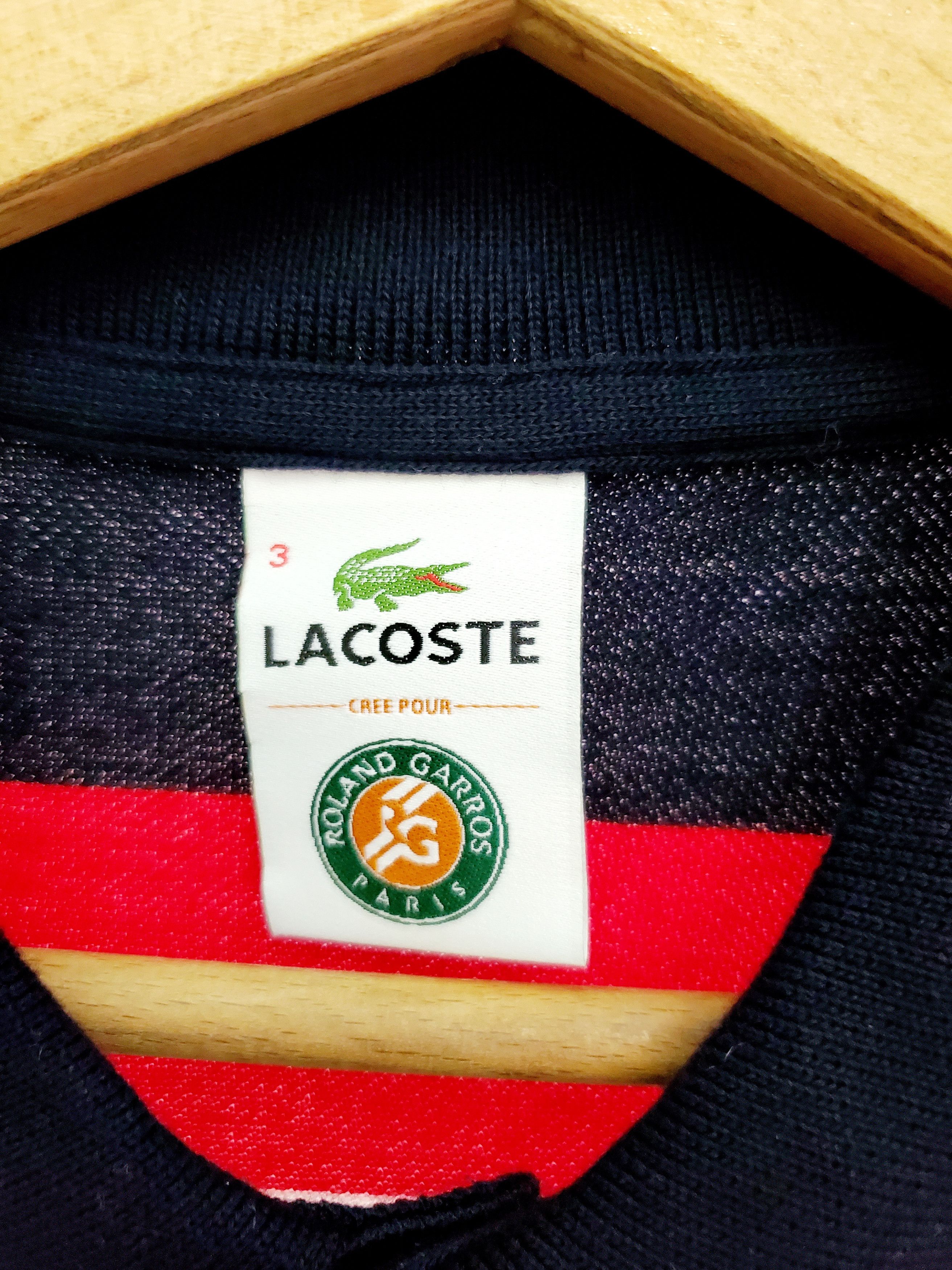 Lacoste × Vintage Lacoste x Roland Garros Tennis Polo Shirt ideal conditio S,M Size US S / EU 44-46 / 1 - 3 Thumbnail