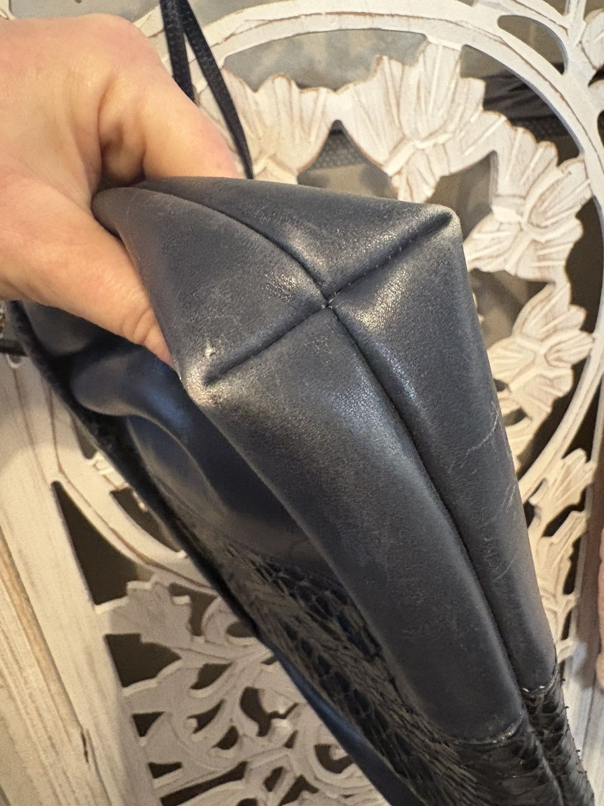 Salvatore Ferragamo × Vintage Vintage Ferragamo Leather & Snakeskin Crossbody Bag Size ONE SIZE - 5 Thumbnail